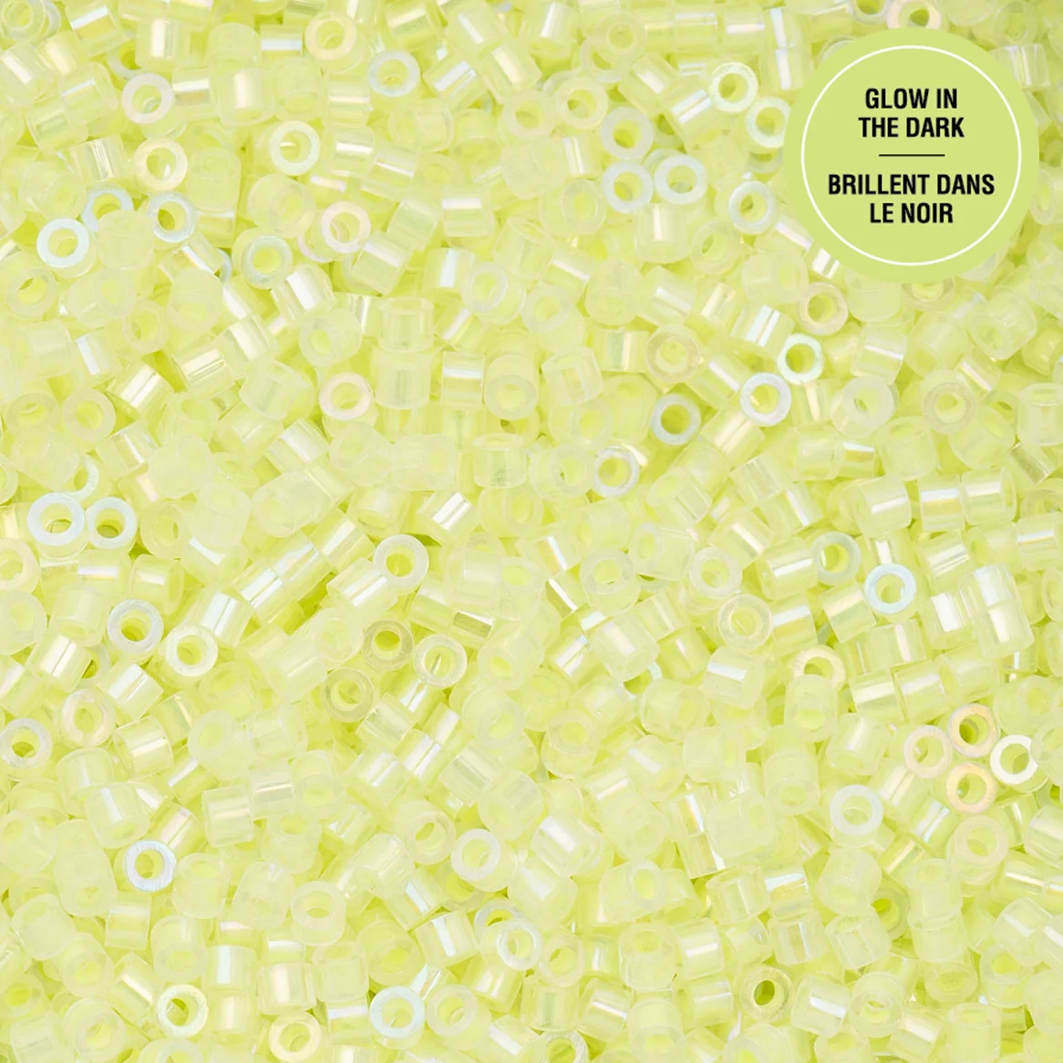 Cylin™ Beads 11/0, CY11-1123 Glow in Dark AB Yellow Neon, 25g