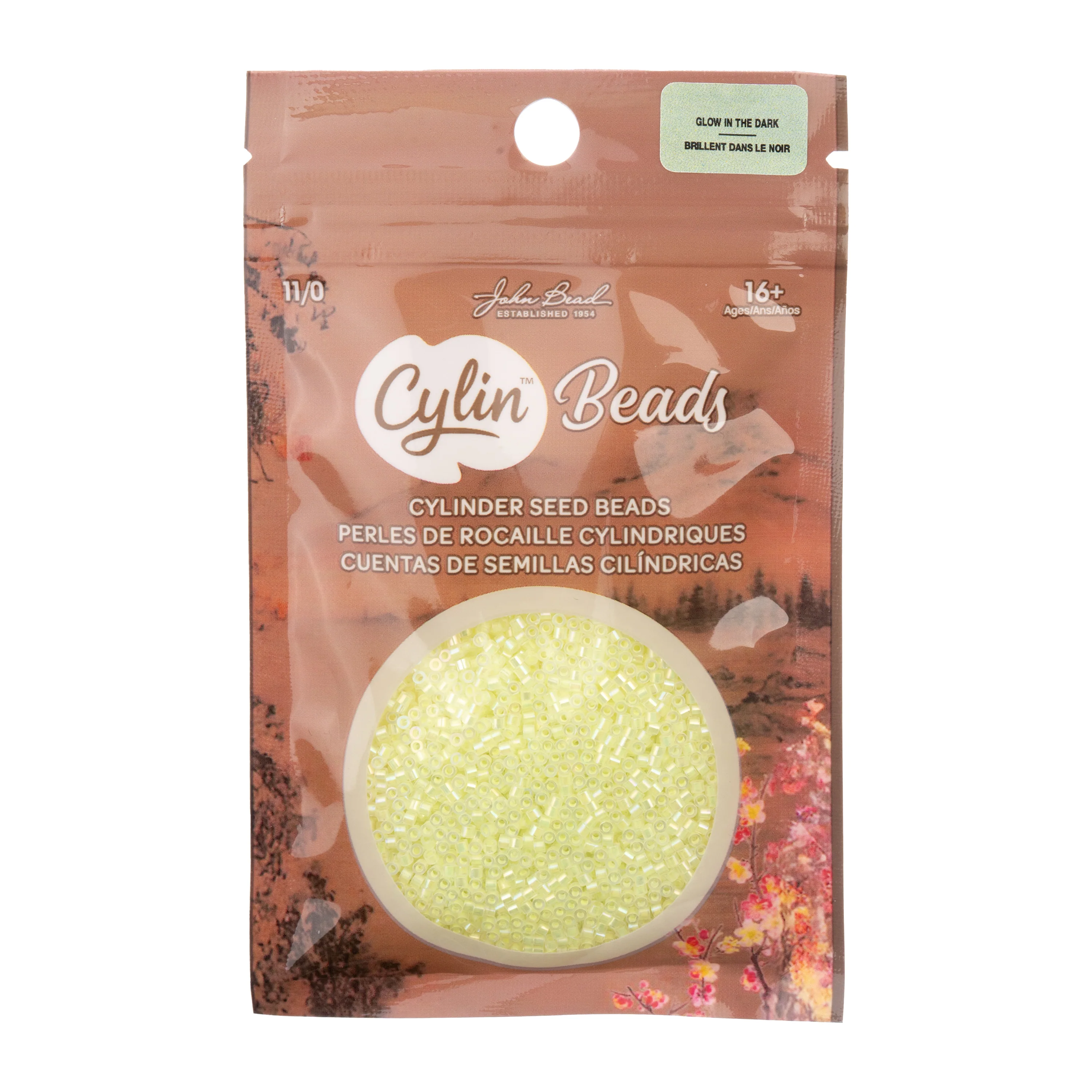 Cylin™ Beads 11/0, CY11-1123 Glow in Dark AB Yellow Neon, 25g - Image 3