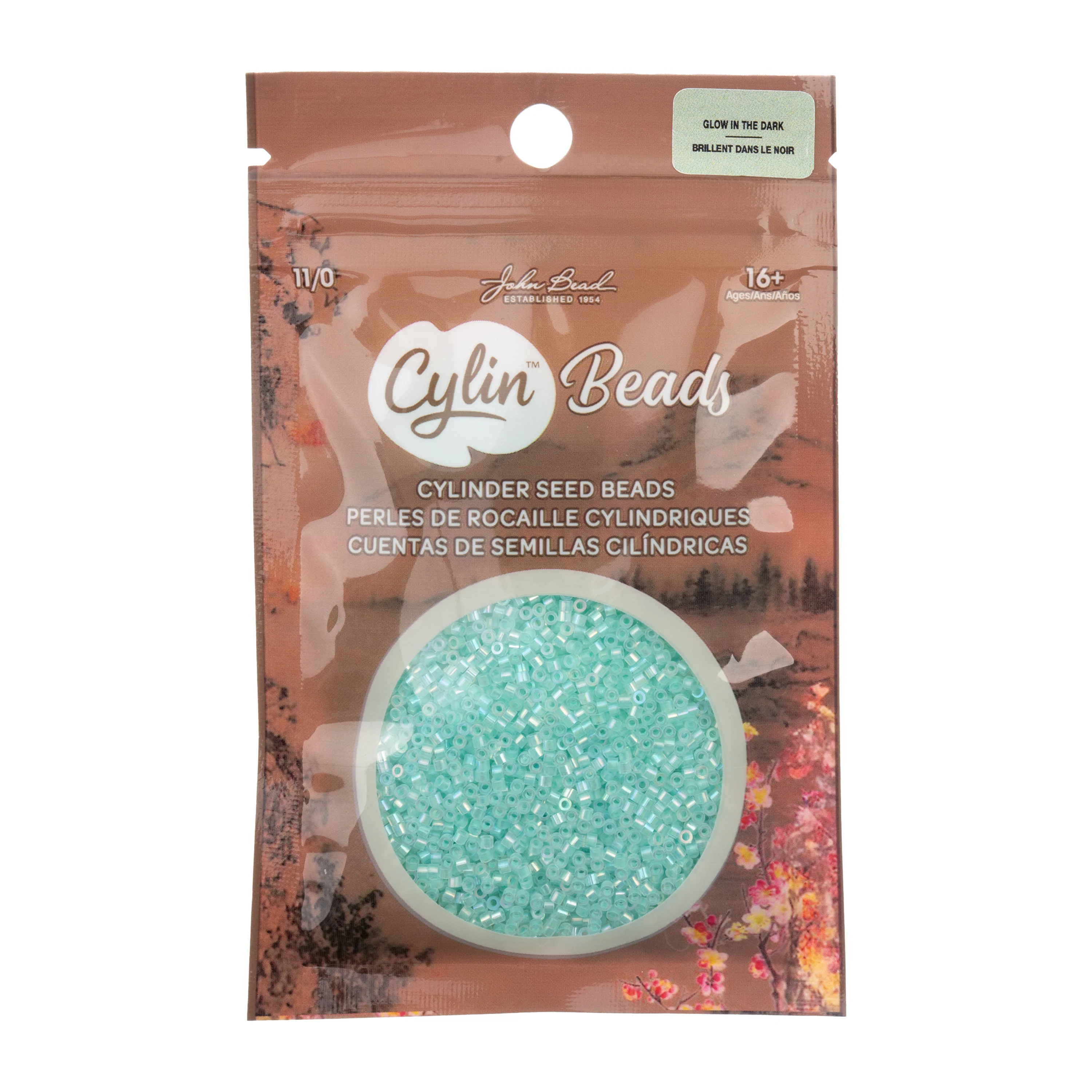 Cylin™ Beads 11/0, CY11-1125 Glow in Dark AB Green, 25g - Image 3