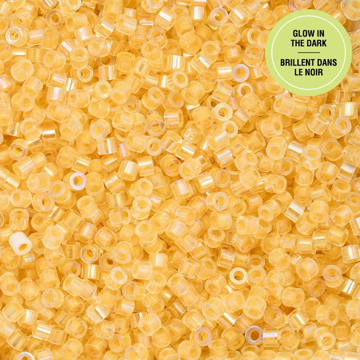 Cylin™ Beads 11/0, CY11-1126 Glow in Dark AB Gold Yellow, 25g