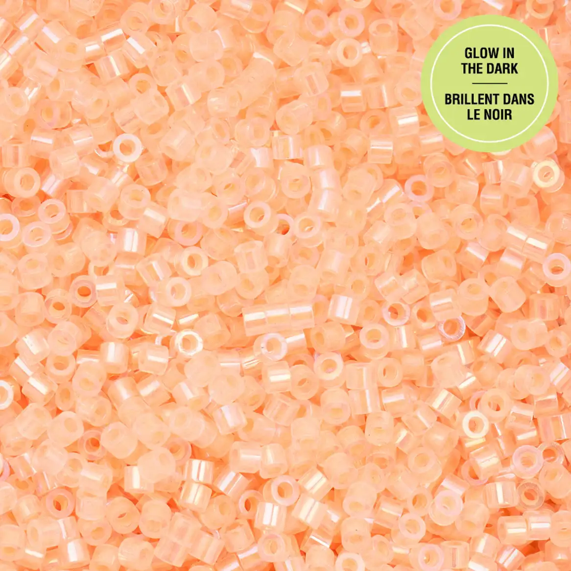 Cylin™ Beads 11/0, CY11-1128 Glow in Dark AB Orange, 25g