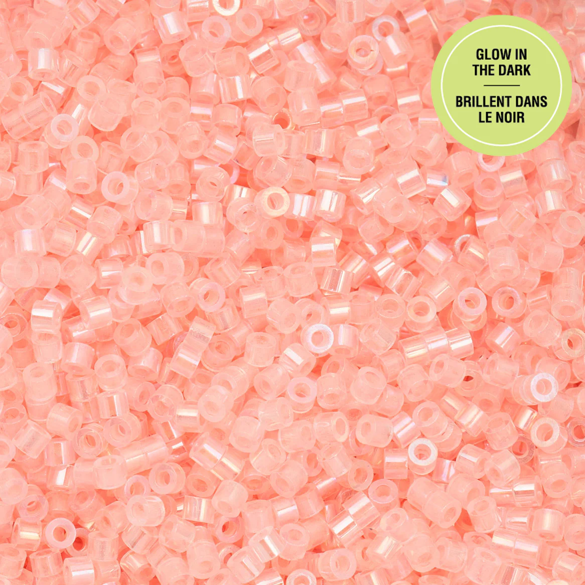 Cylin™ Beads 11/0, CY11-1129 Glow in Dark AB Coral, 25g