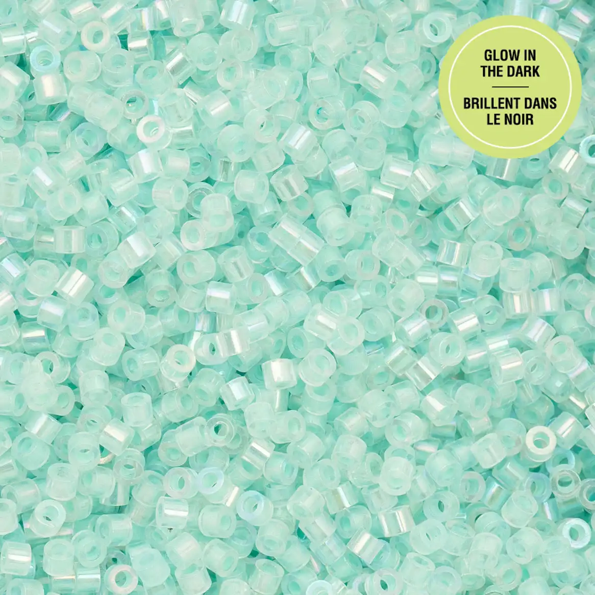 Cylin™ Beads 11/0, CY11-1132 Glow in Dark AB Turquoise, 25g