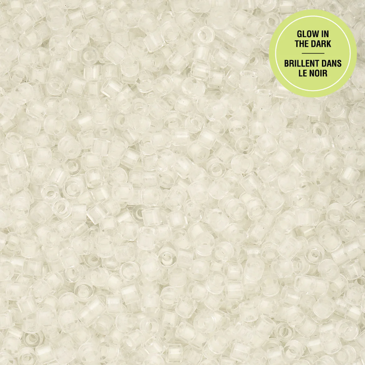Cylin™ Beads 11/0, CY11-1134 Glow in Dark White to Green, 25g