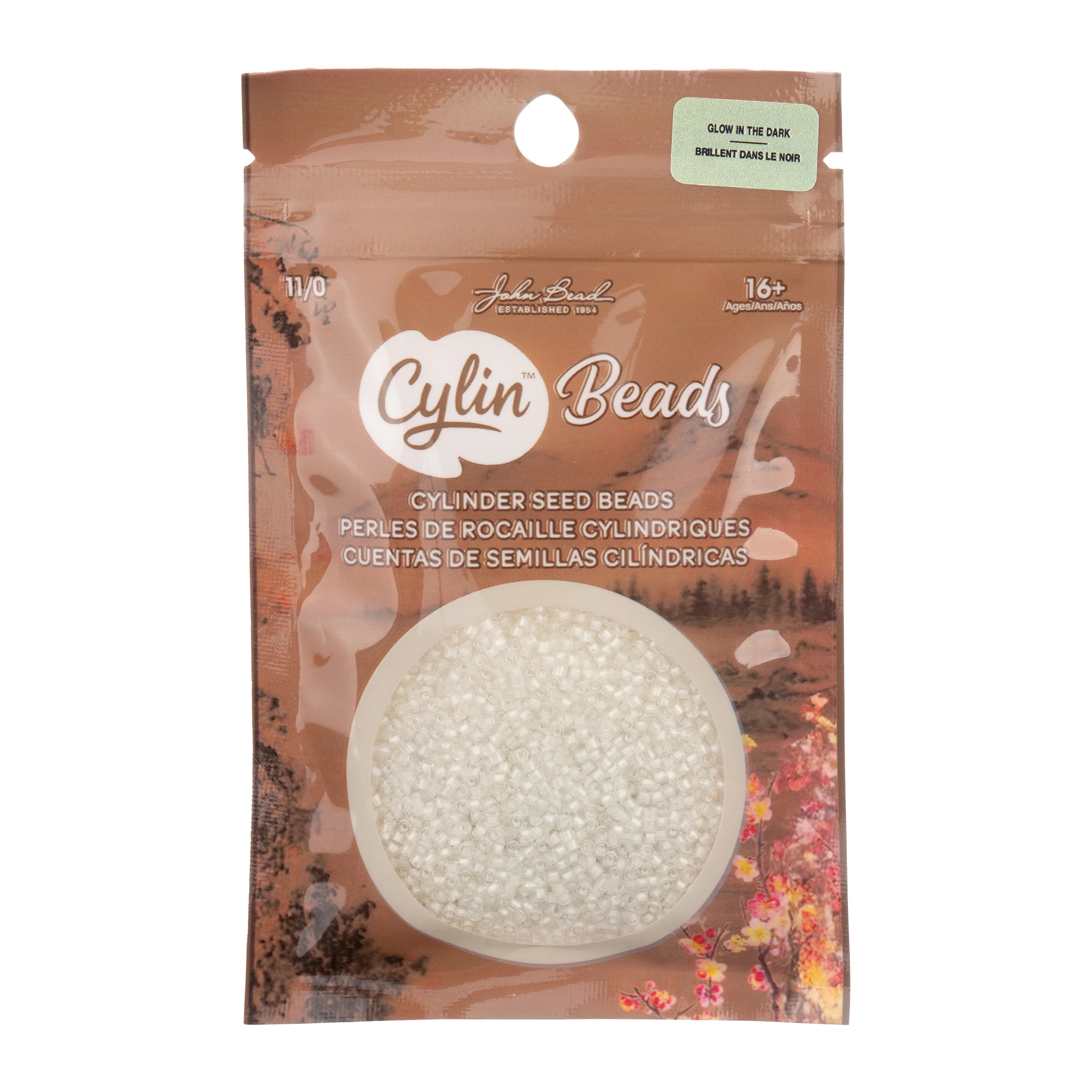Cylin™ Beads 11/0, CY11-1134 Glow in Dark White to Green, 25g - Image 3