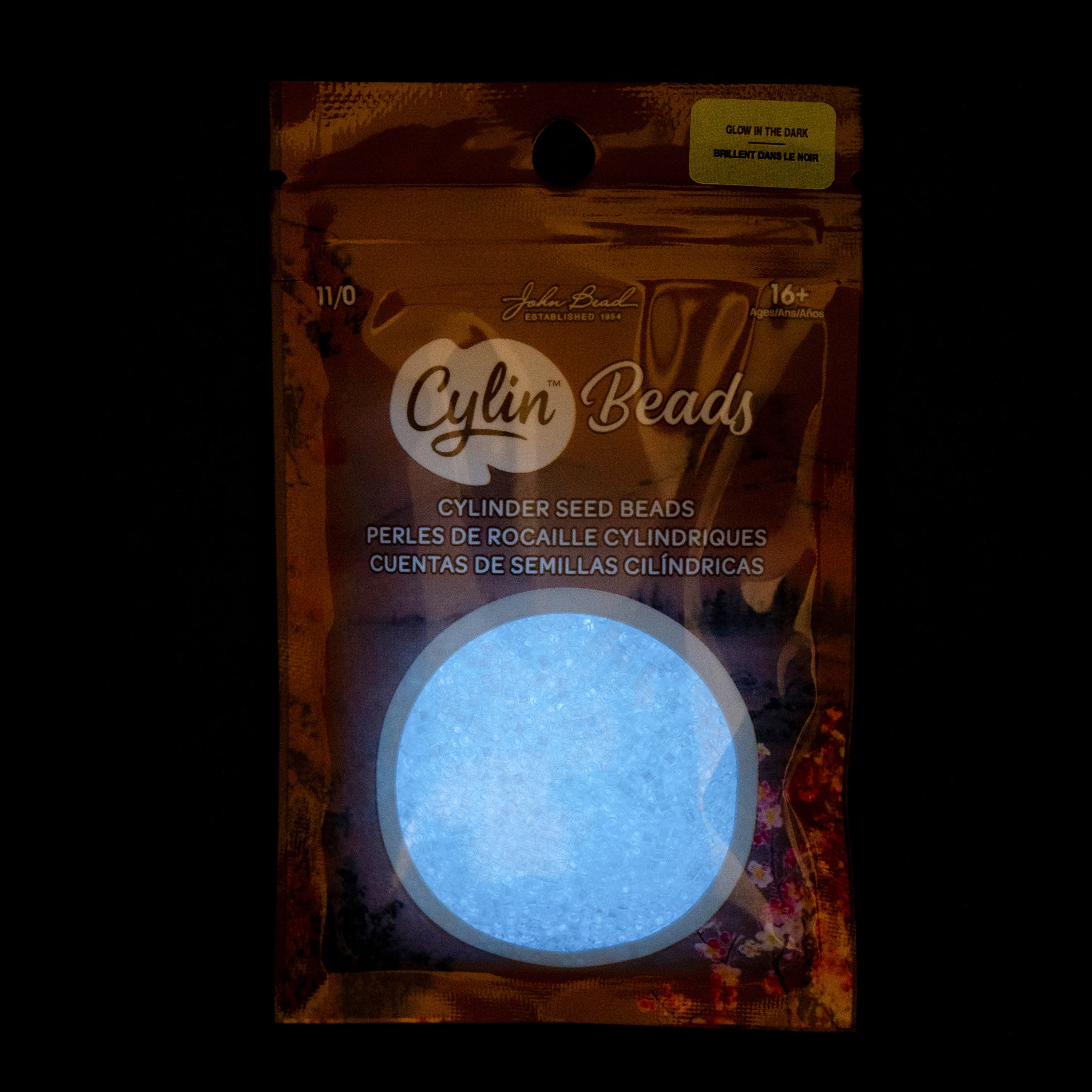 Cylin™ Beads 11/0, CY11-1136 Glow in Dark White to Sky, 25g - Image 2
