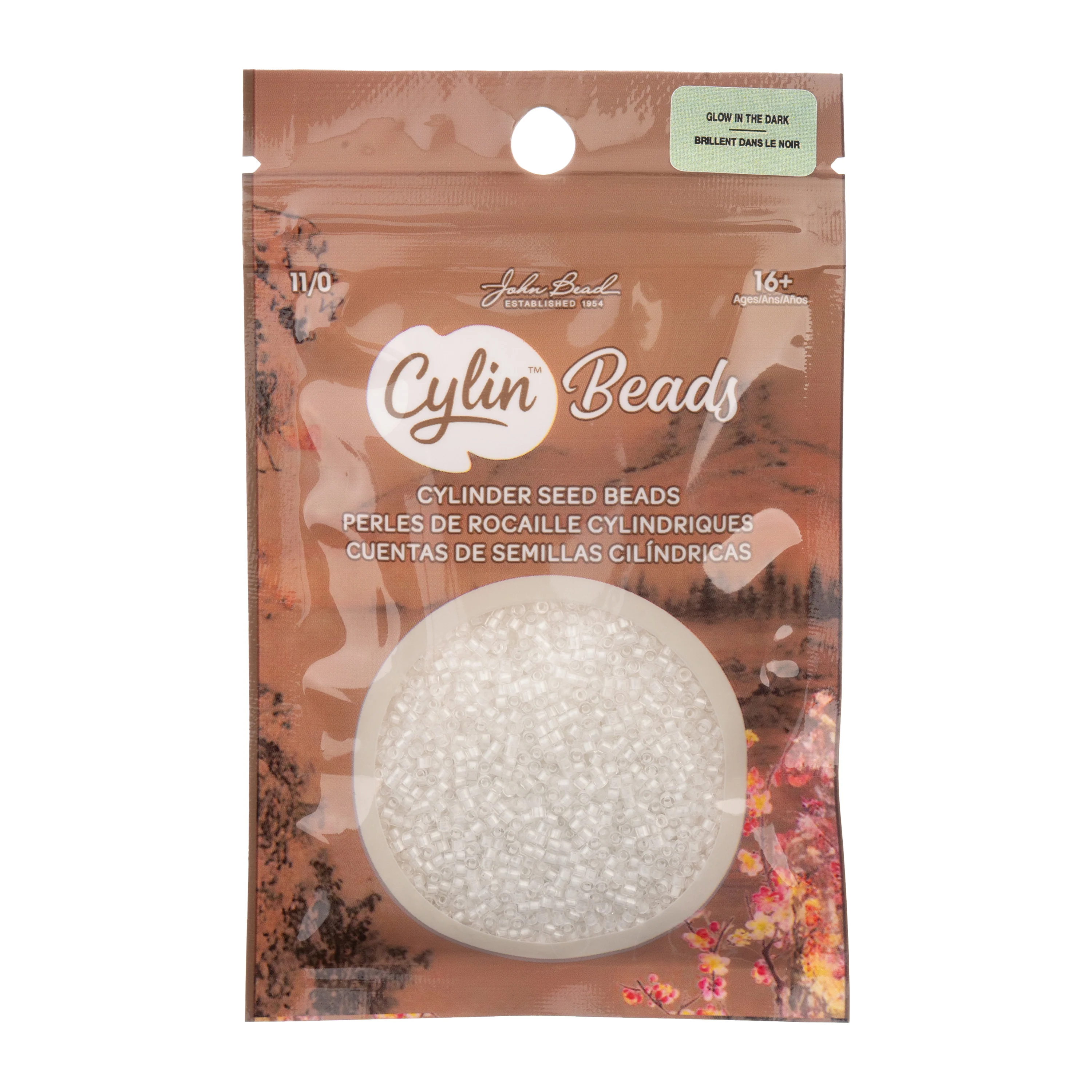 Cylin™ Beads 11/0, CY11-1136 Glow in Dark White to Sky, 25g - Image 3