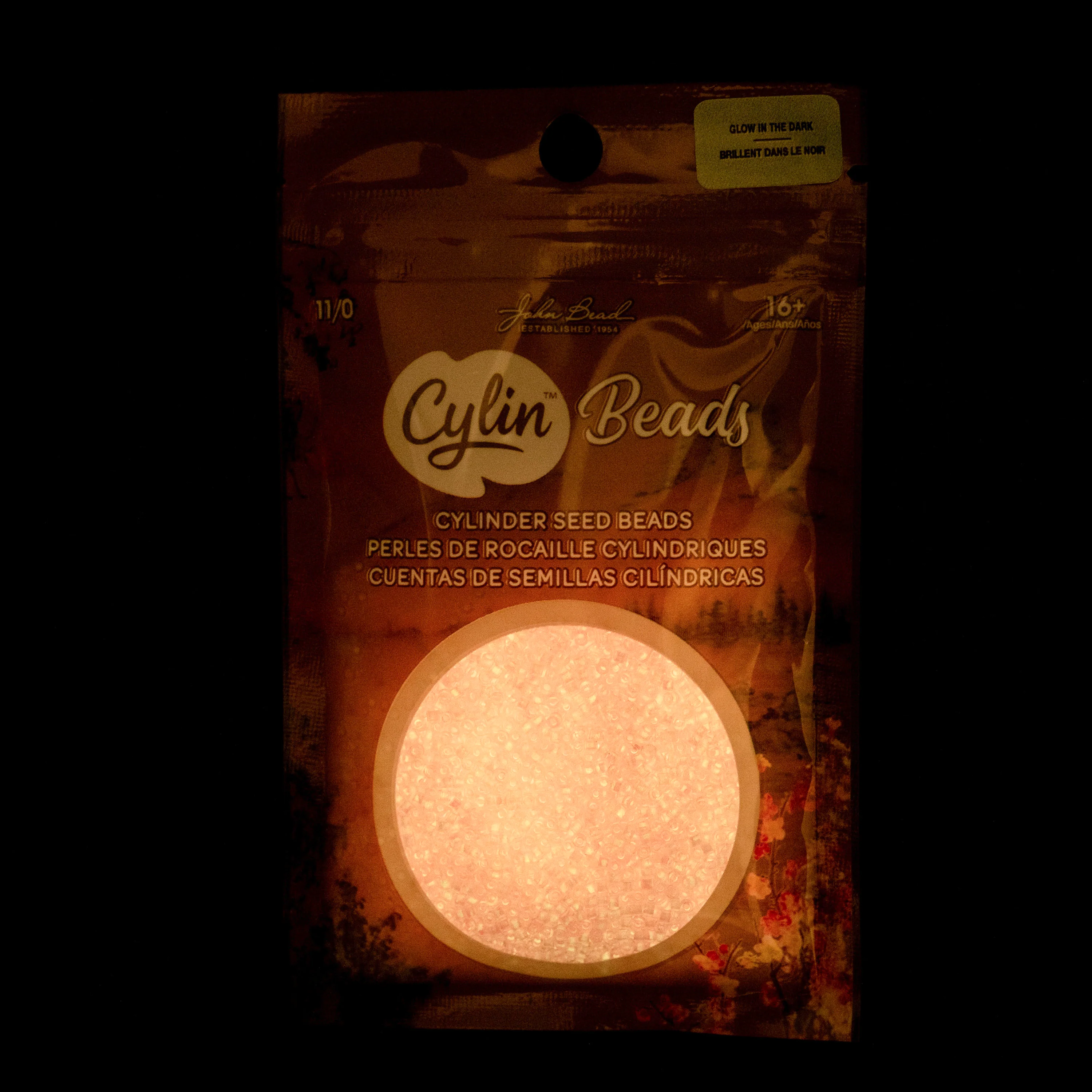 Cylin™ Beads 11/0, CY11-1137 Glow in Dark Pink, 25g - Image 2