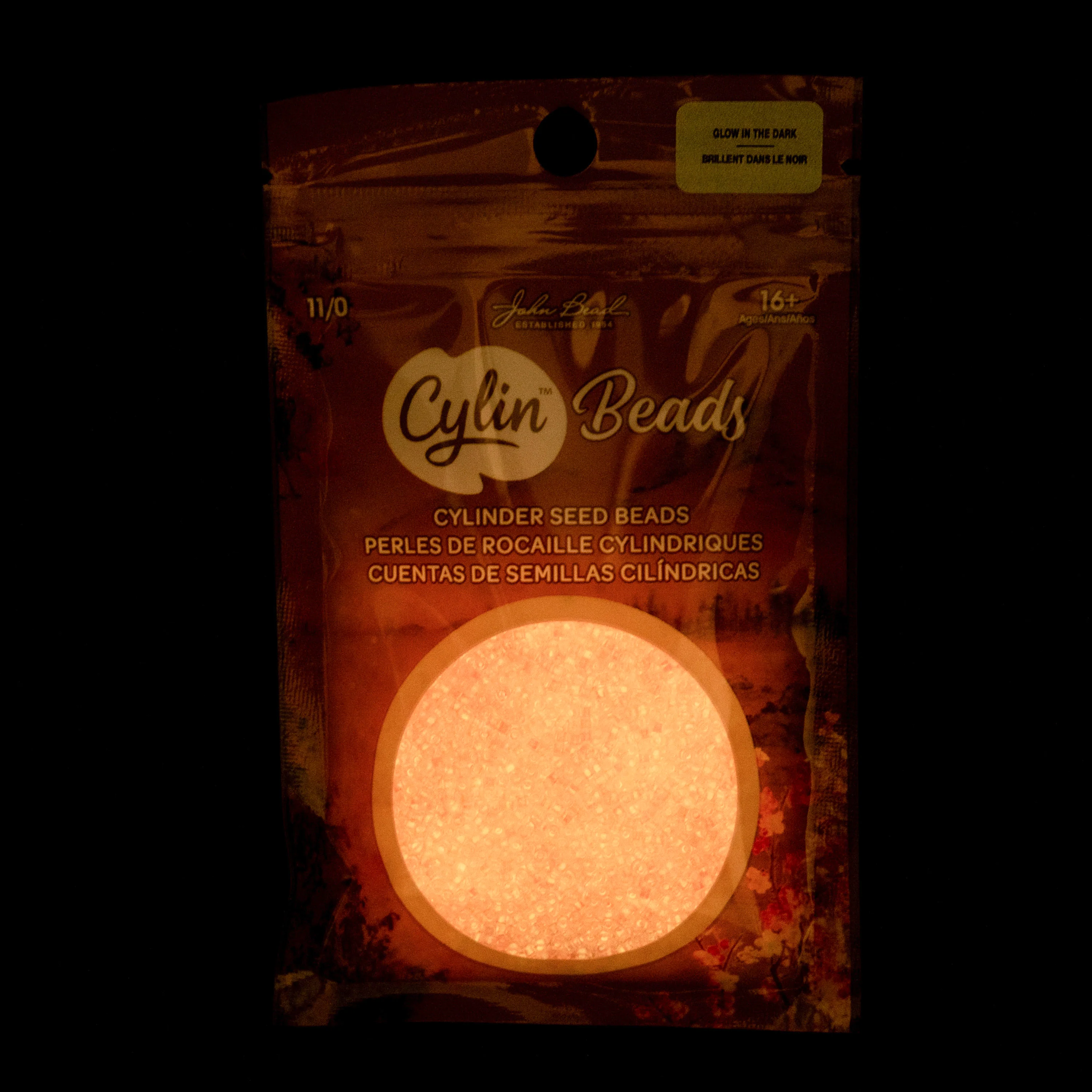 Cylin™ Beads 11/0, CY11-1138 Glow in Dark Pink Neon, 25g - Image 2