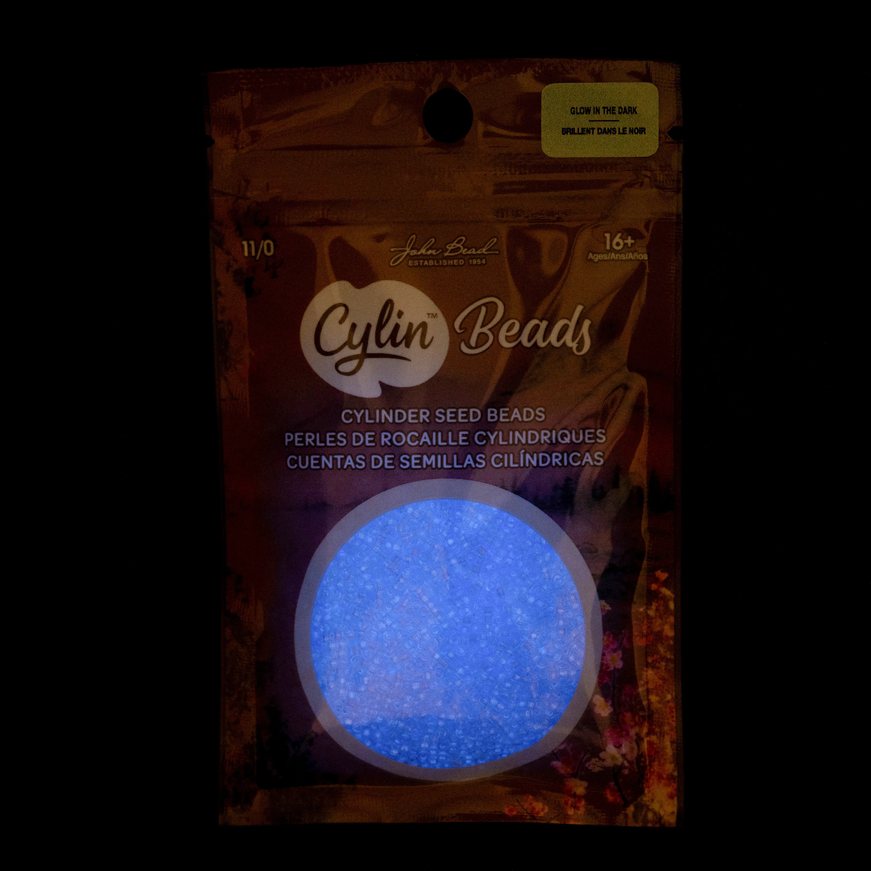 Cylin™ Beads 11/0, CY11-1140 Glow in Dark Violet, 25g - Image 2