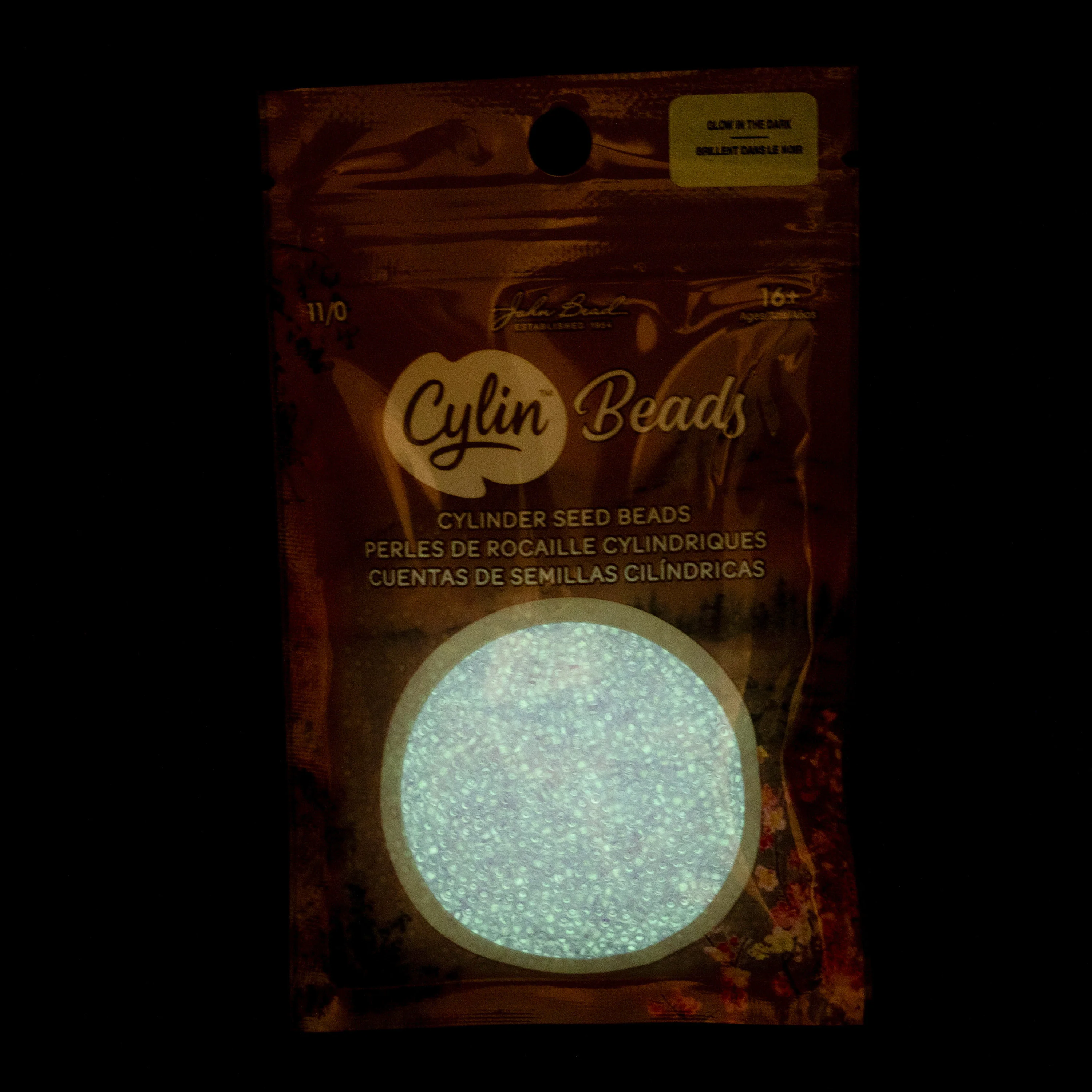 Cylin™ Beads 11/0, CY11-1141 Glow in Dark Purple, 25g - Image 2