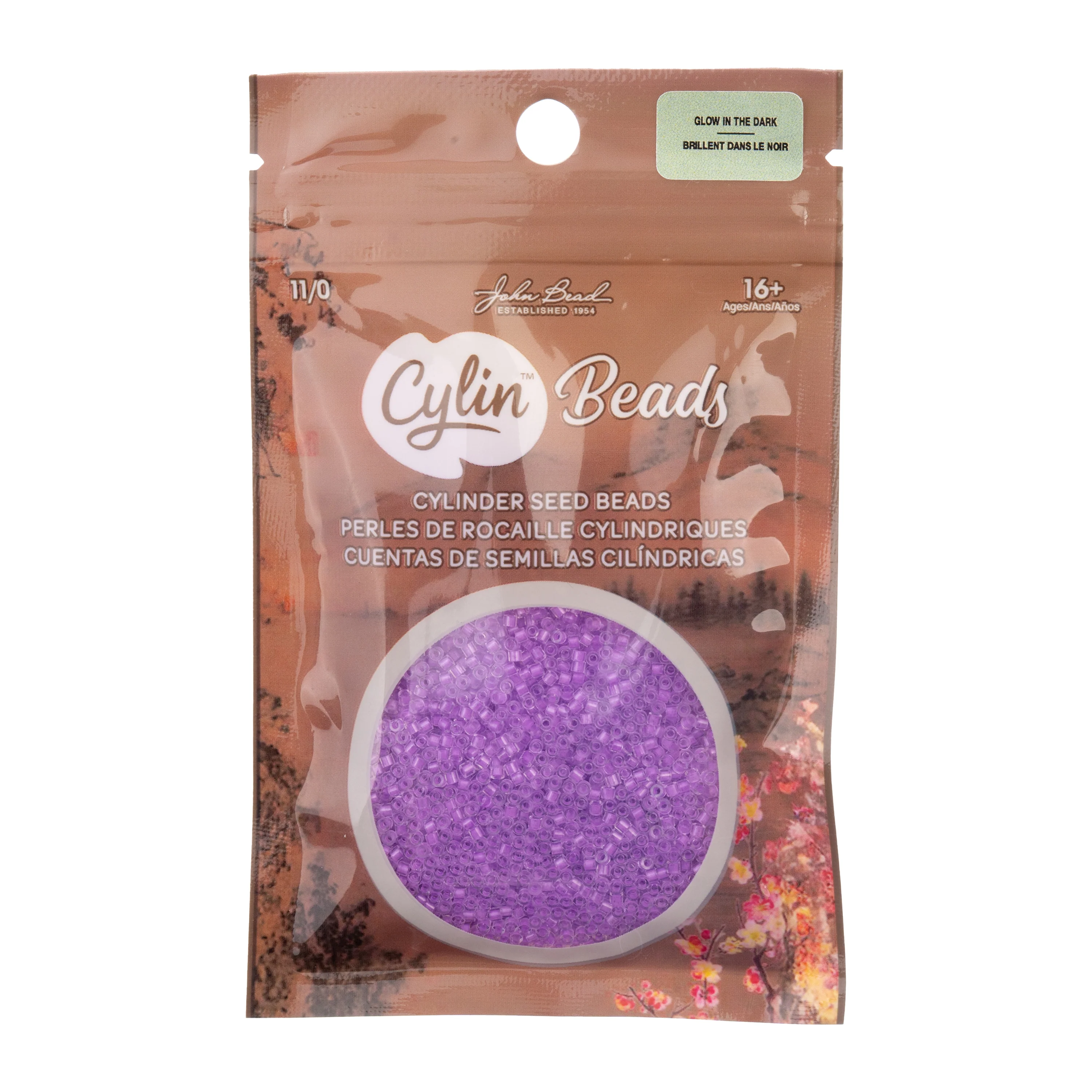 Cylin™ Beads 11/0, CY11-1141 Glow in Dark Purple, 25g - Image 3