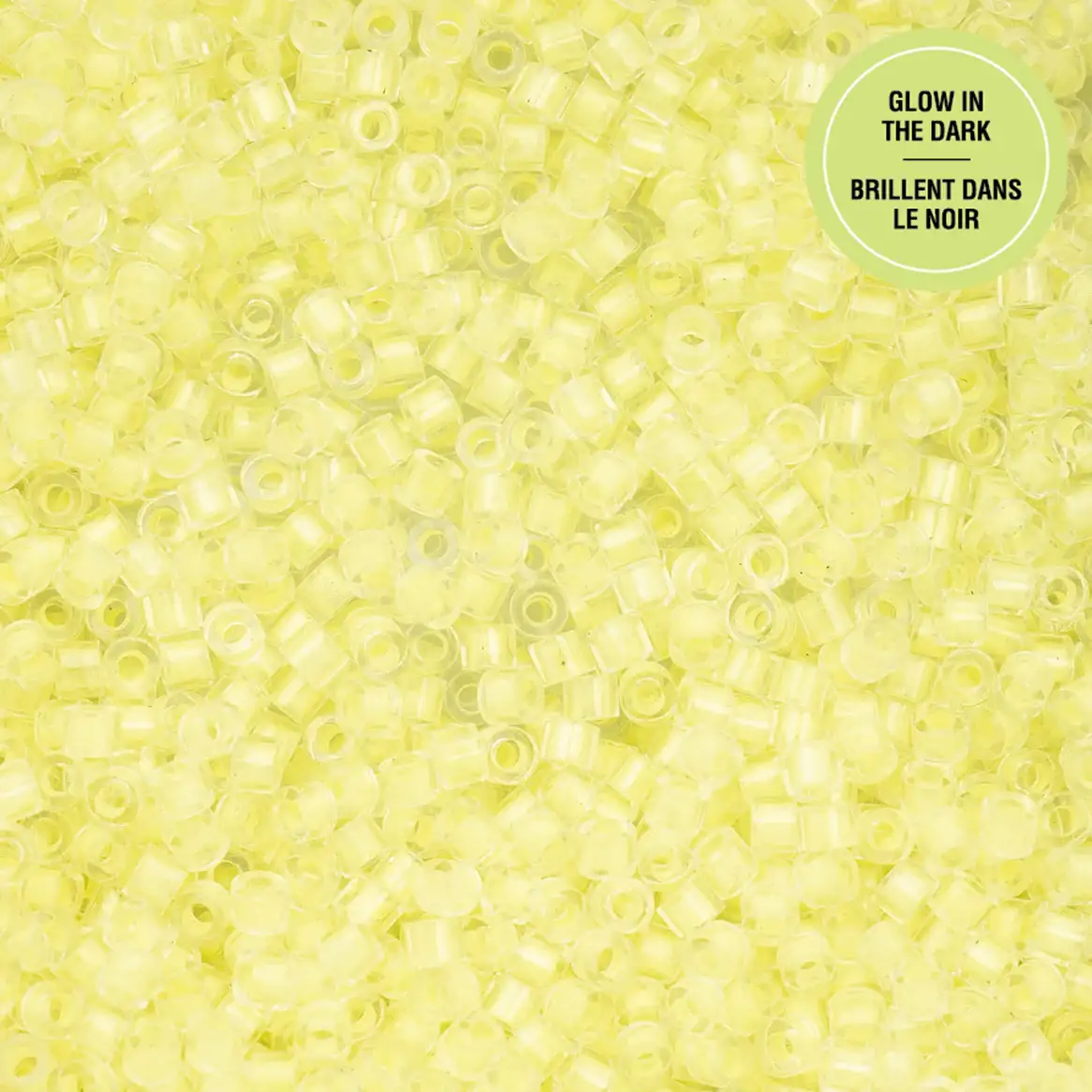 Cylin™ Beads 11/0, CY11-1142 Glow in Dark Yellow, 25g