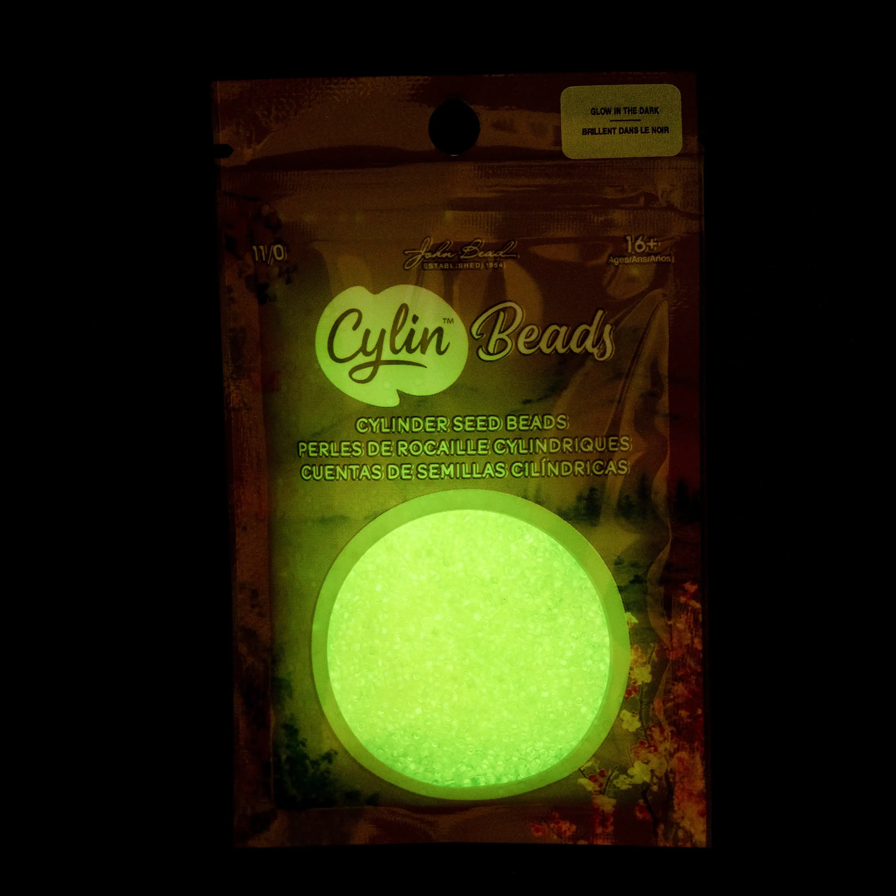 Cylin™ Beads 11/0, CY11-1142 Glow in Dark Yellow, 25g - Image 2
