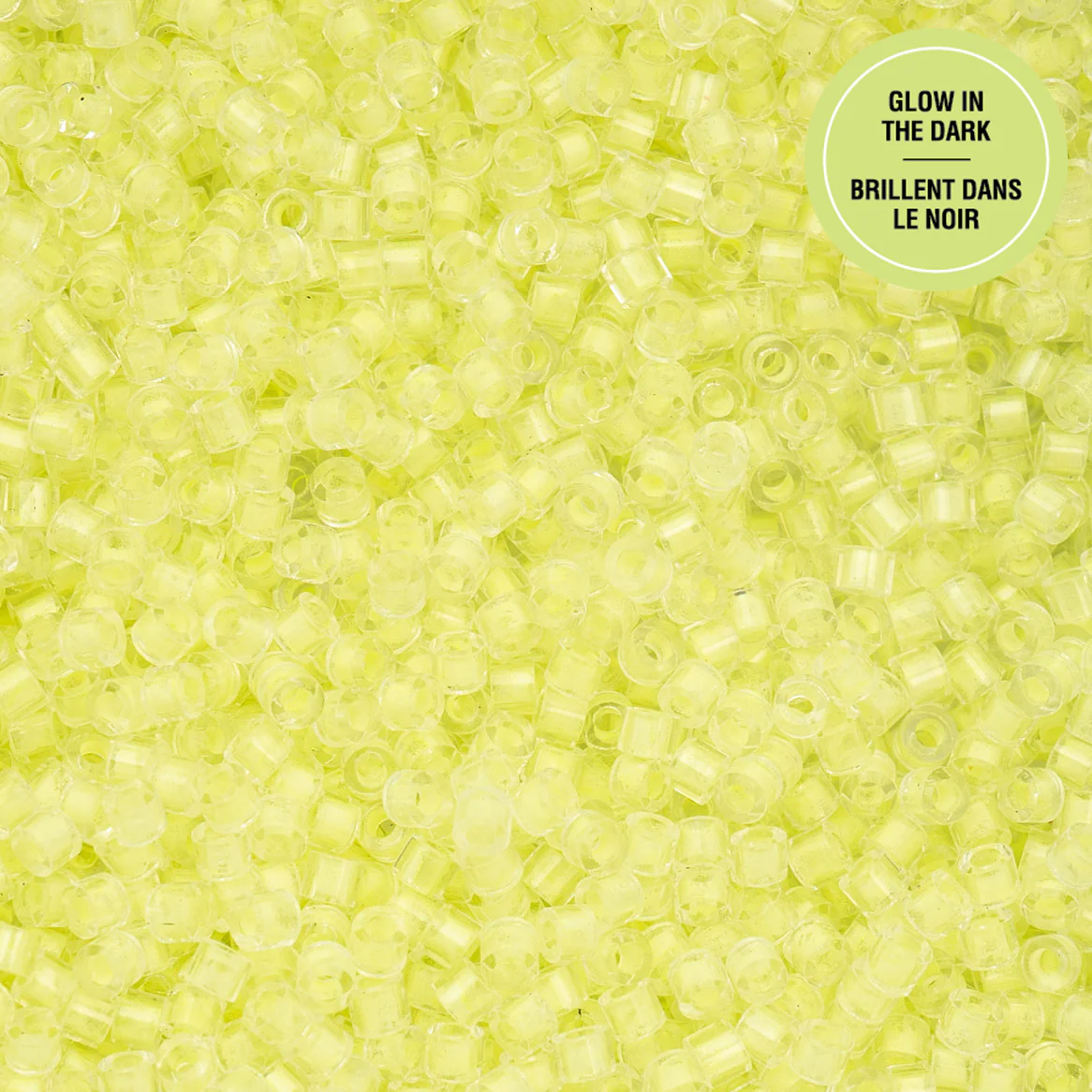 Cylin™ Beads 11/0, CY11-1143 Glow in Dark Yellow Neon, 25g