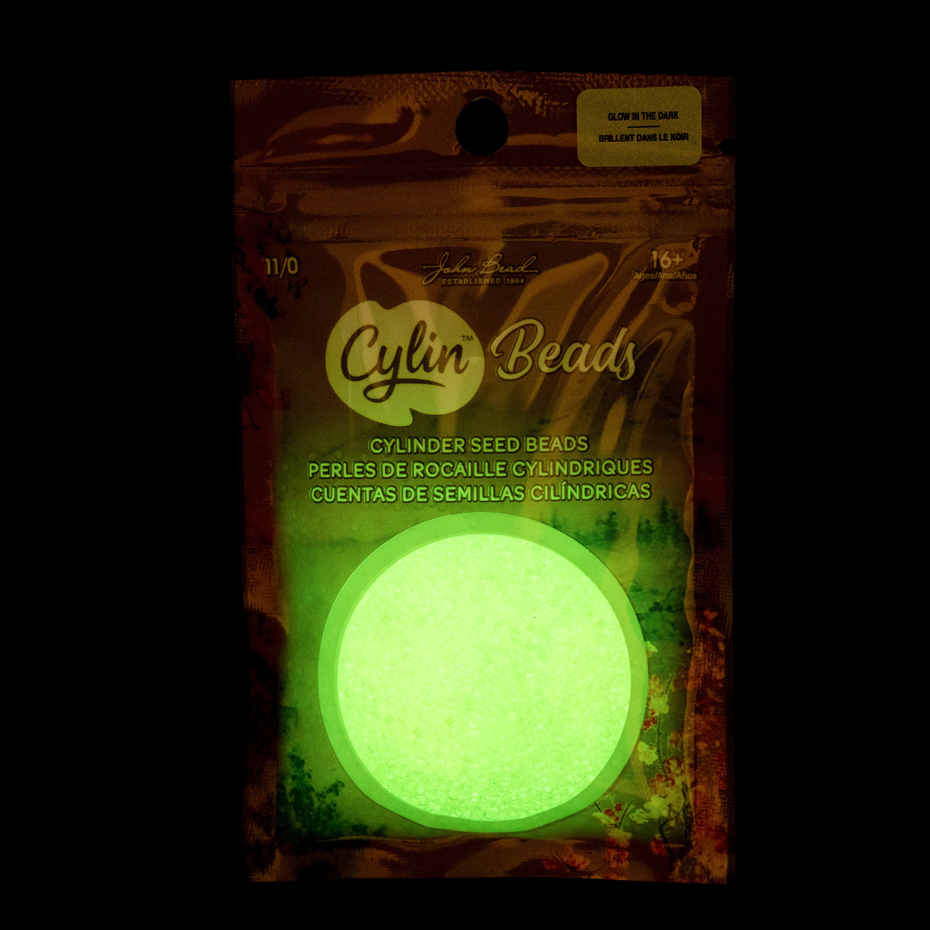 Cylin™ Beads 11/0, CY11-1143 Glow in Dark Yellow Neon, 25g - Image 2