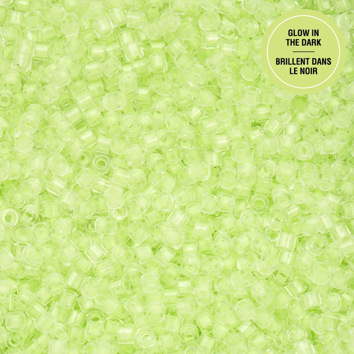 Cylin™ Beads 11/0, CY11-1144 Glow in Dark Light Green, 25g