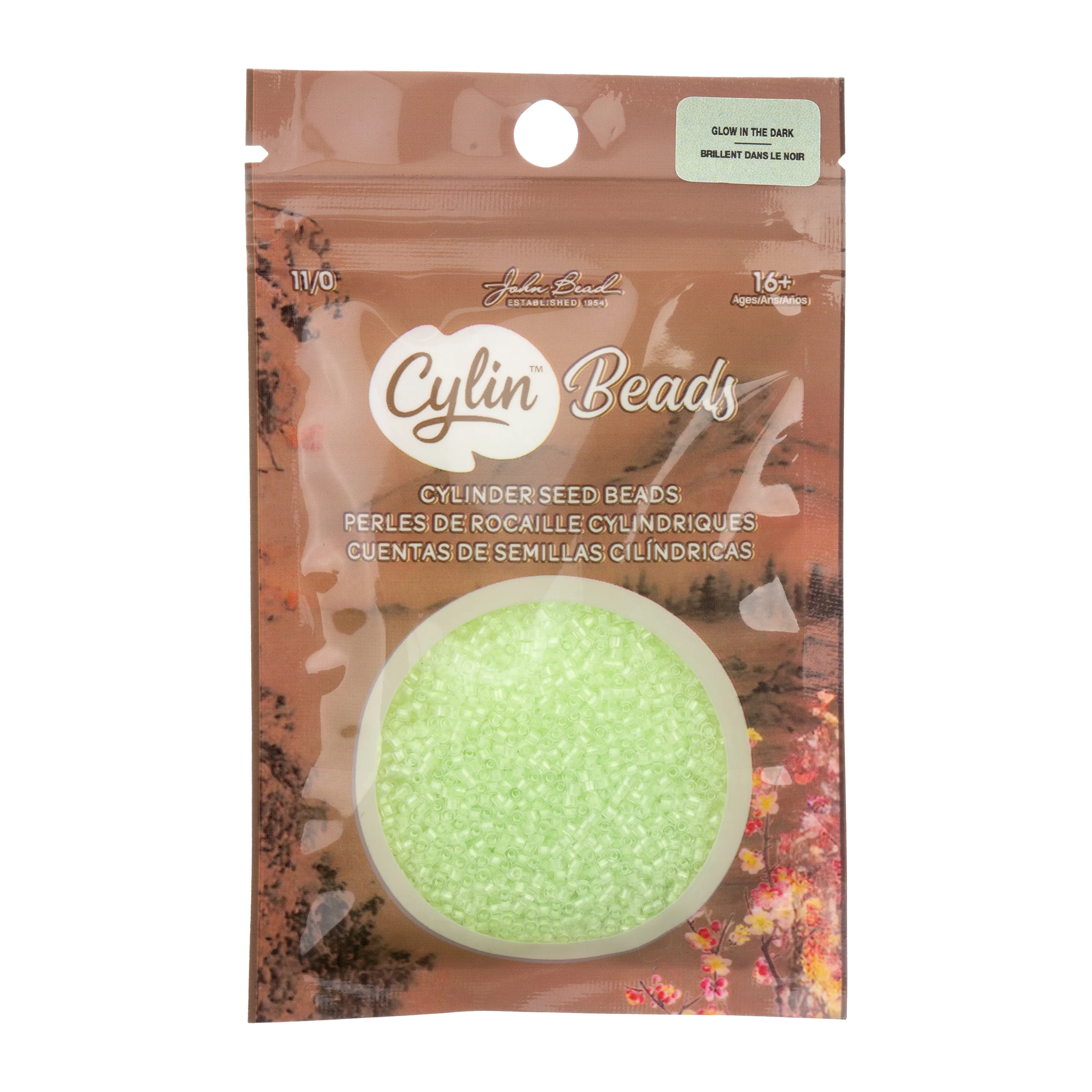 Cylin™ Beads 11/0, CY11-1144 Glow in Dark Light Green, 25g - Image 3
