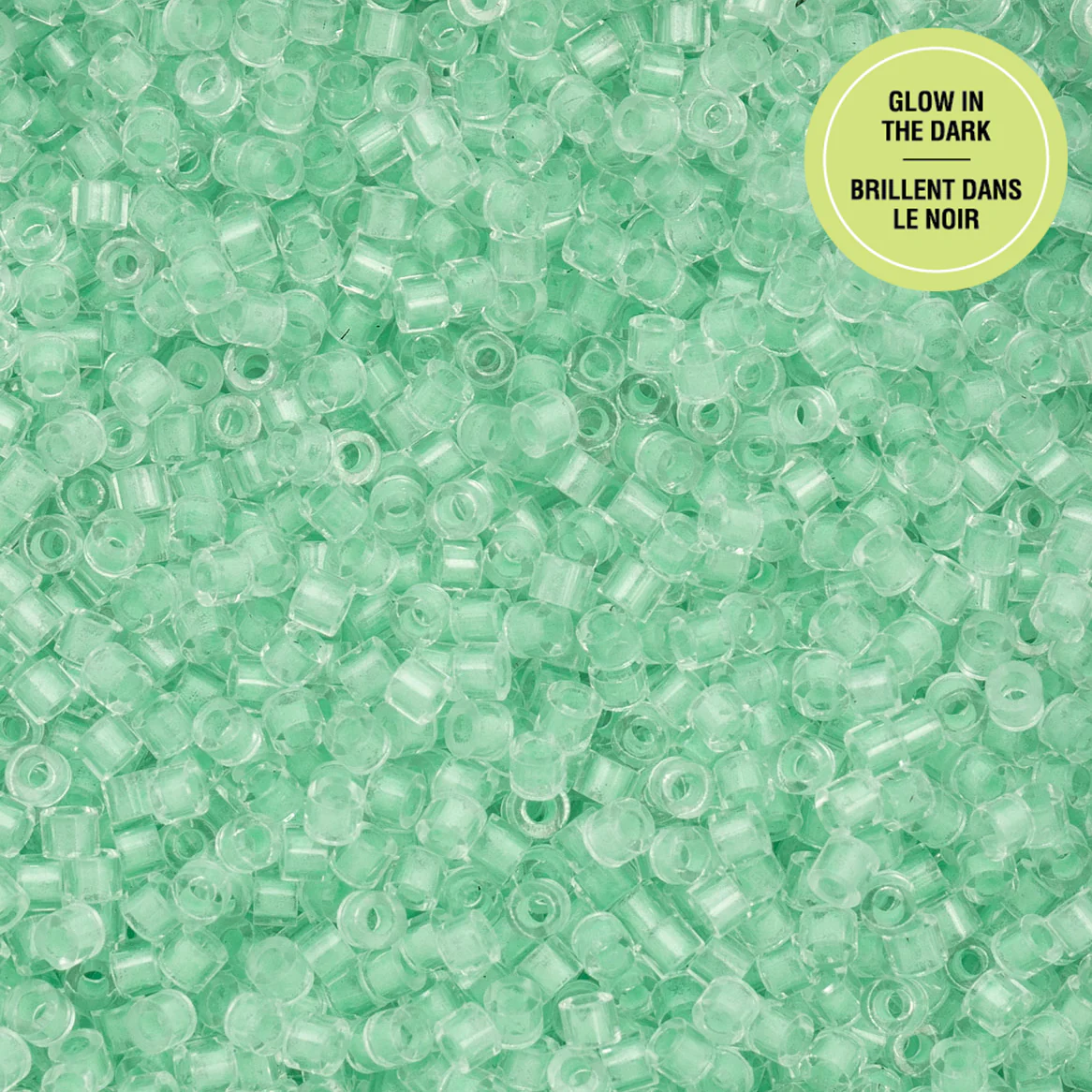 Cylin™ Beads 11/0, CY11-1145 Glow in Dark Green, 25g