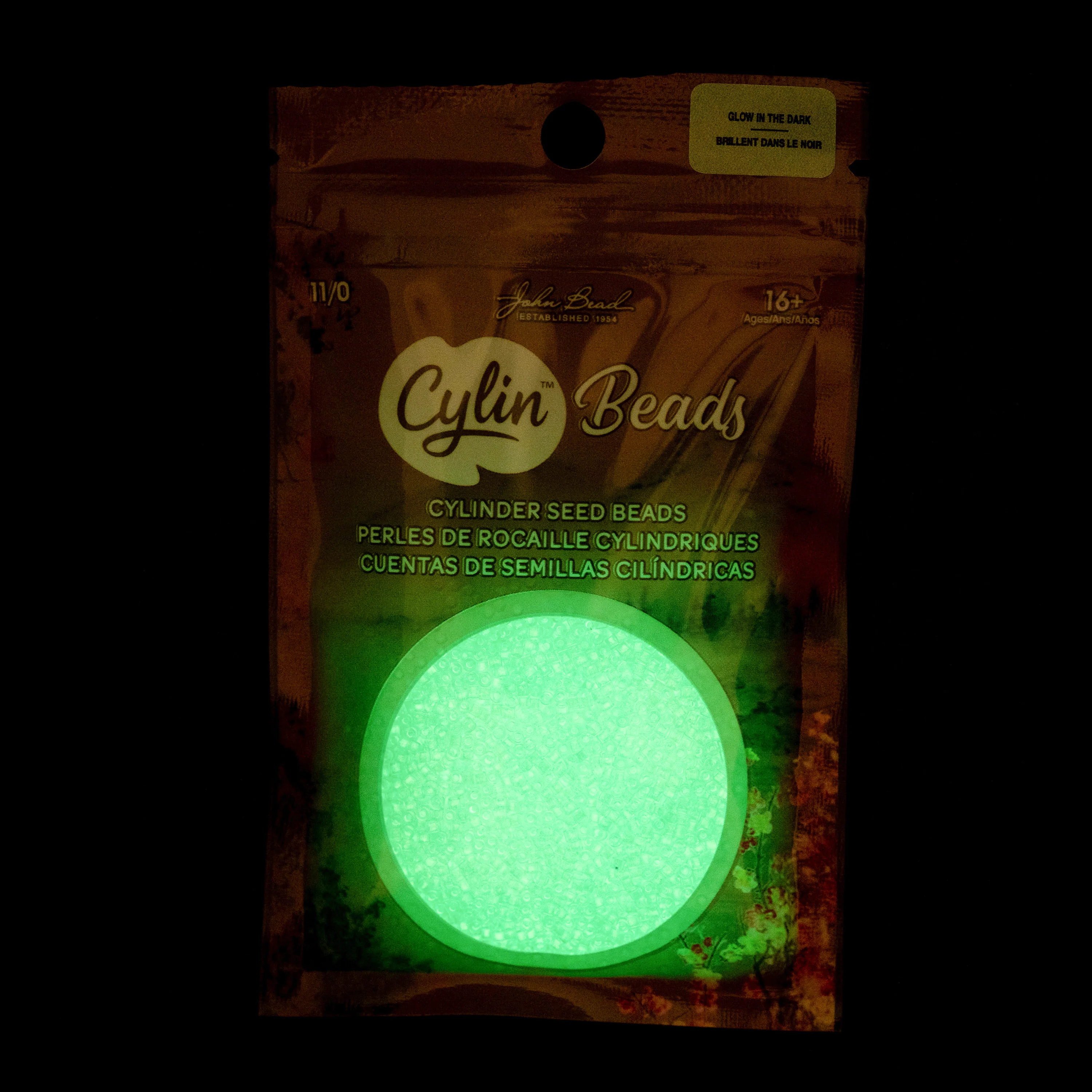 Cylin™ Beads 11/0, CY11-1145 Glow in Dark Green, 25g - Image 2