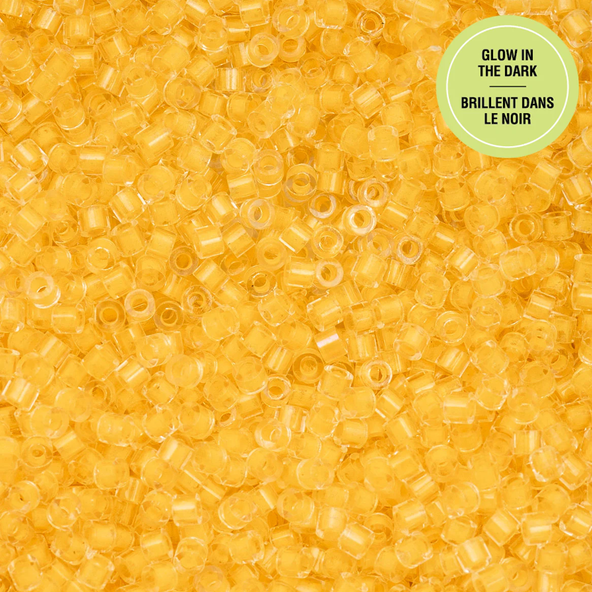 Cylin™ Beads 11/0, CY11-1146 Glow in Dark Gold Yellow, 25g
