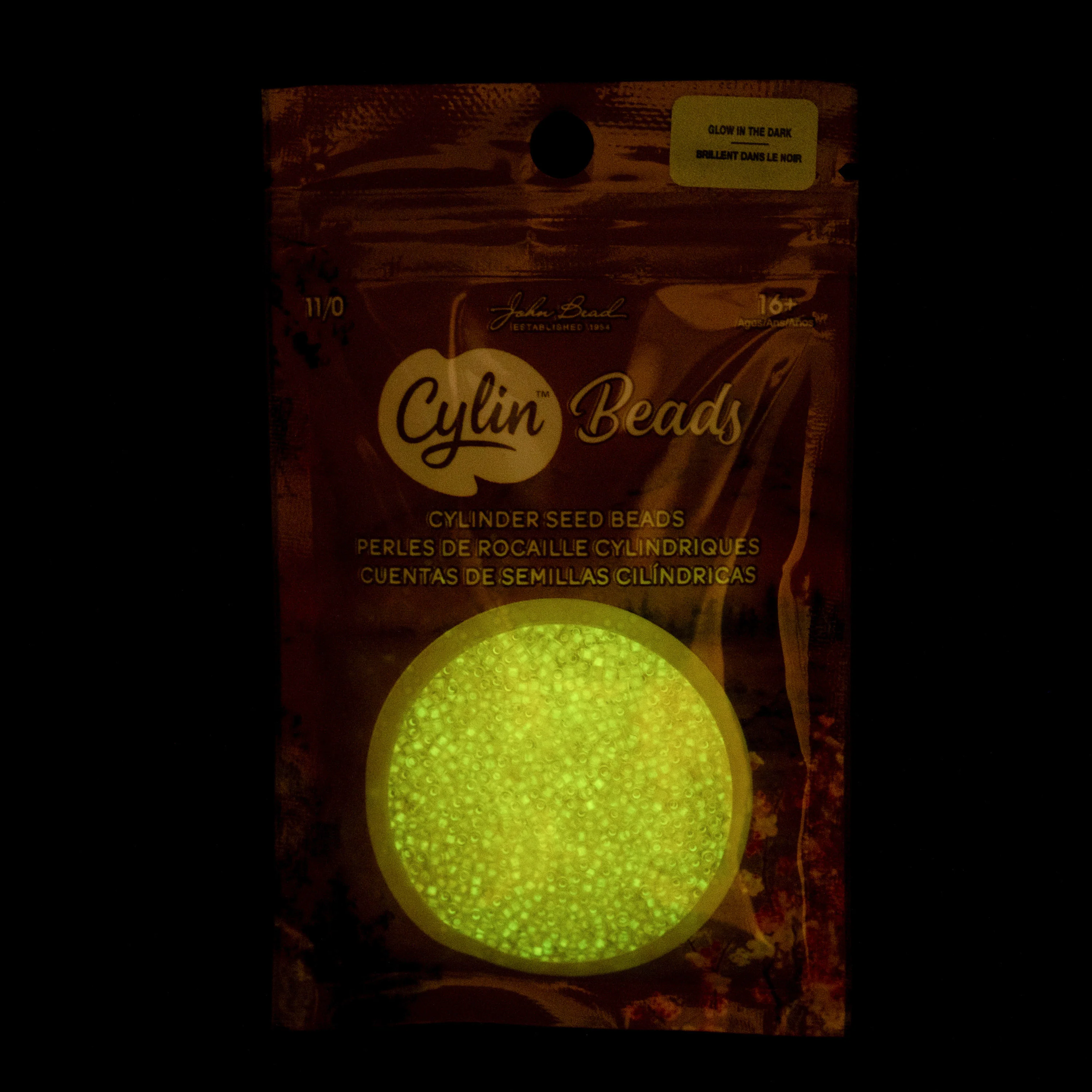 Cylin™ Beads 11/0, CY11-1146 Glow in Dark Gold Yellow, 25g - Image 2
