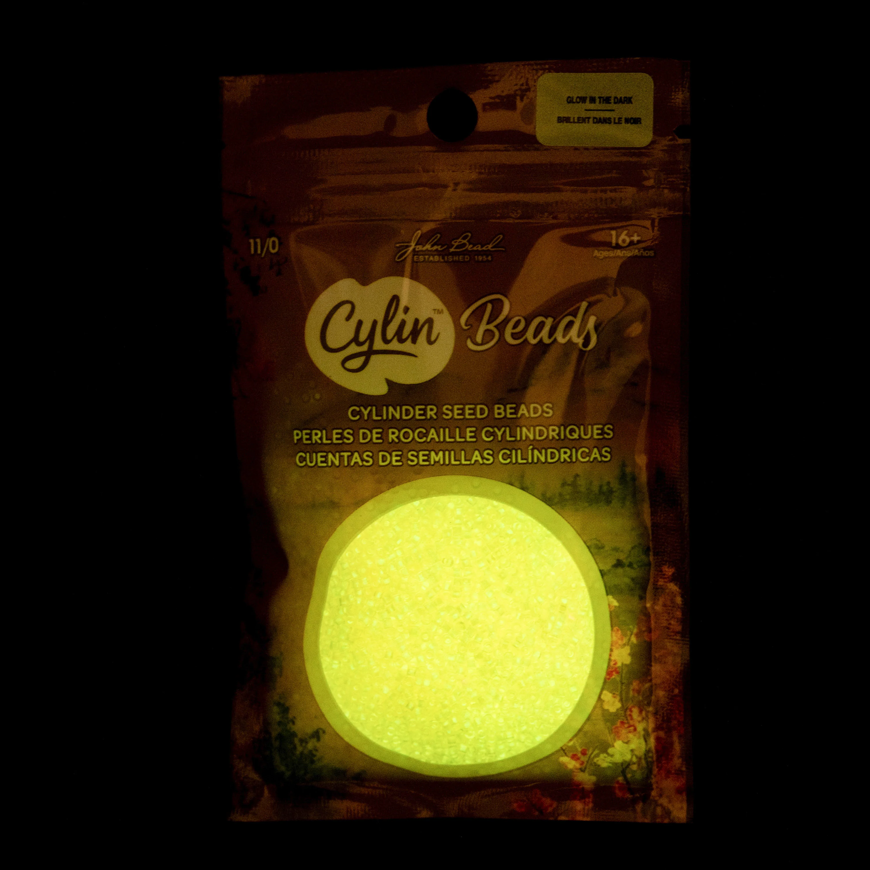 Cylin™ Beads 11/0, CY11-1147 Glow in Dark Light Yellow, 25g - Image 2
