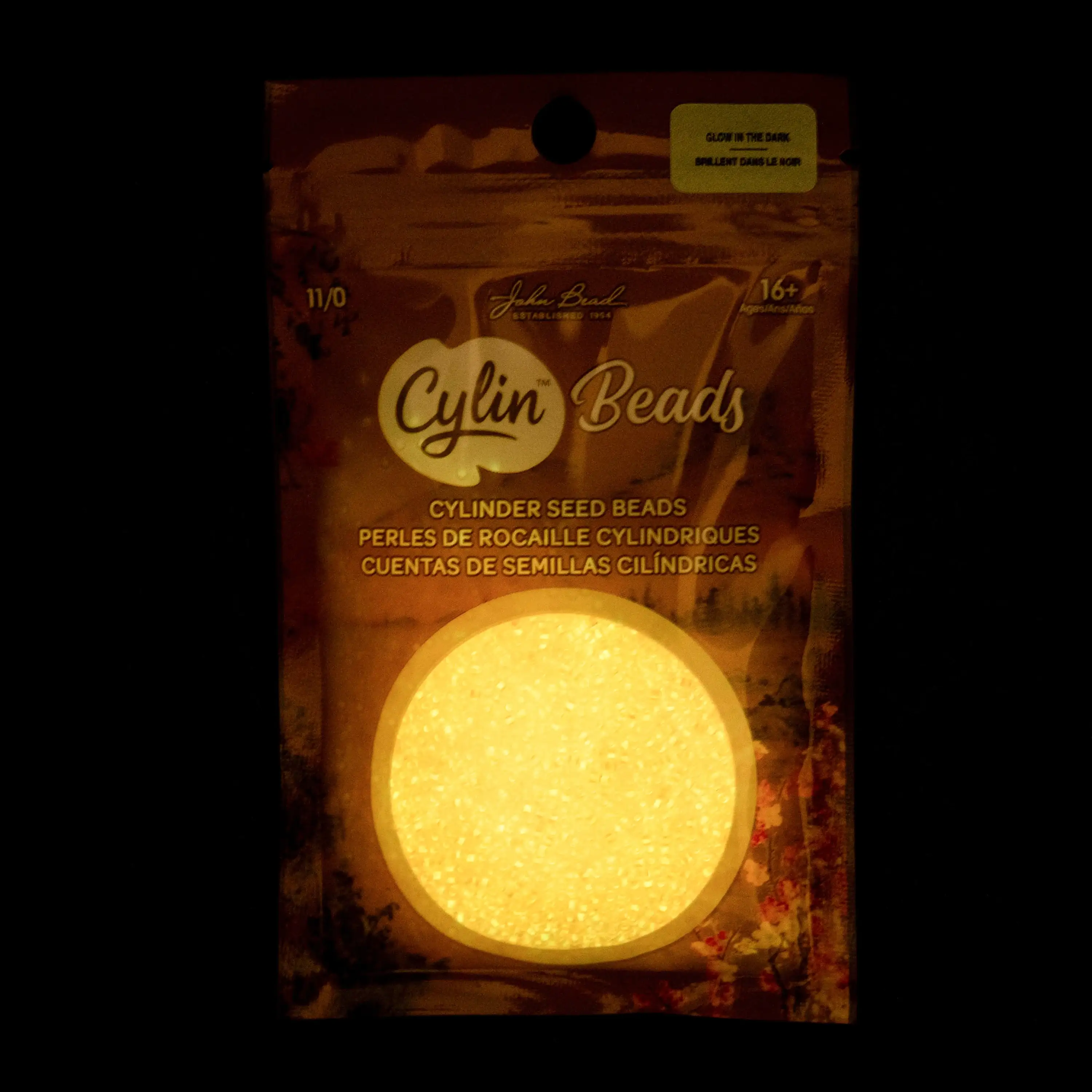 Cylin™ Beads 11/0, CY11-1148 Glow in Dark Orange, 25g - Image 2