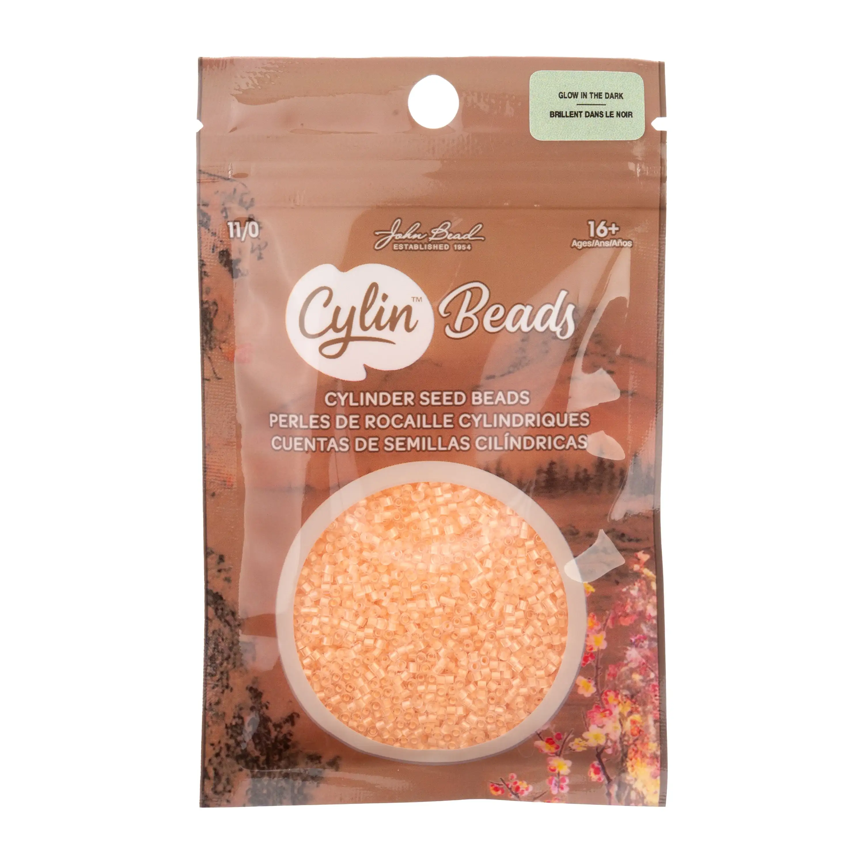 Cylin™ Beads 11/0, CY11-1148 Glow in Dark Orange, 25g - Image 3
