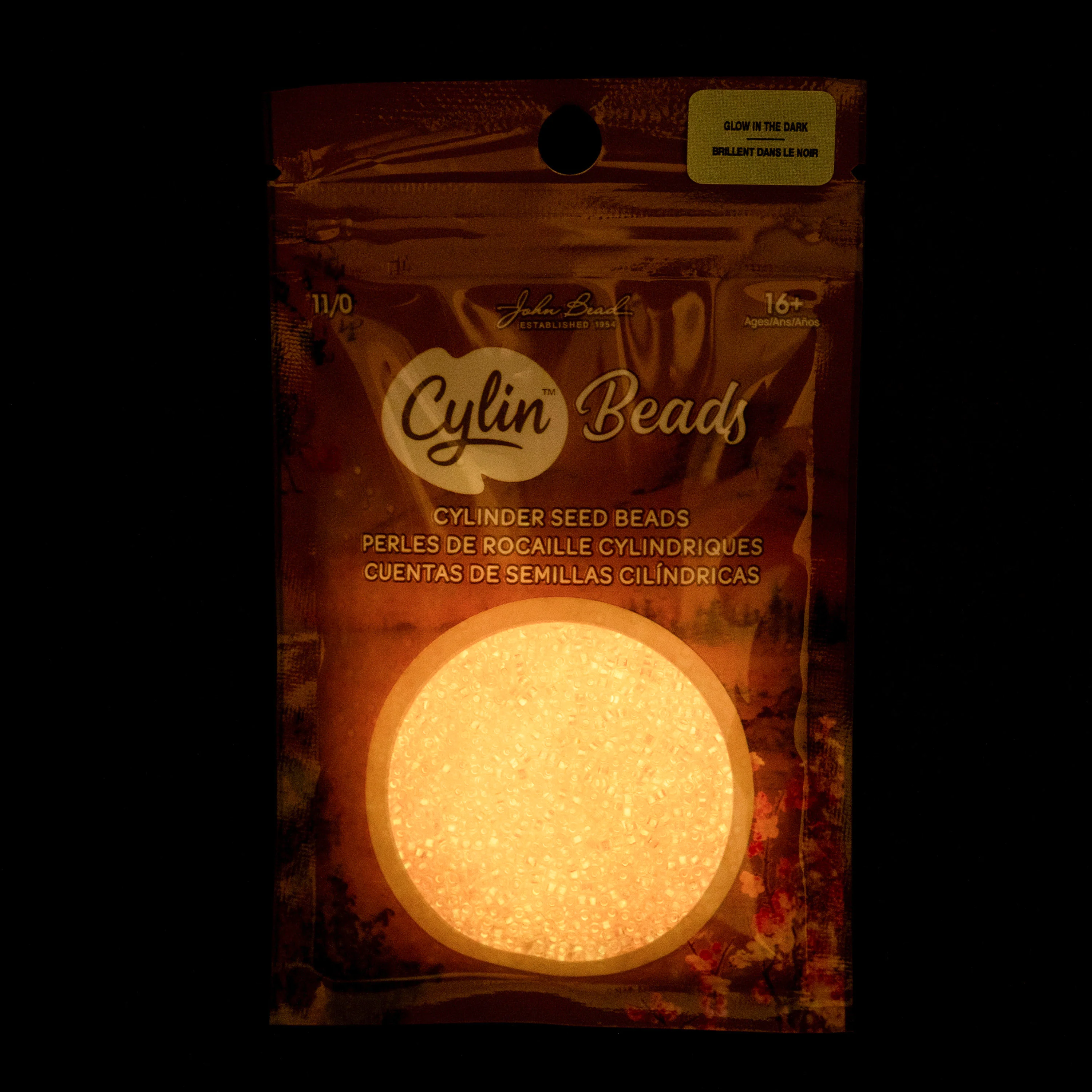 Cylin™ Beads 11/0, CY11-1149 Glow in Dark Coral, 25g - Image 2