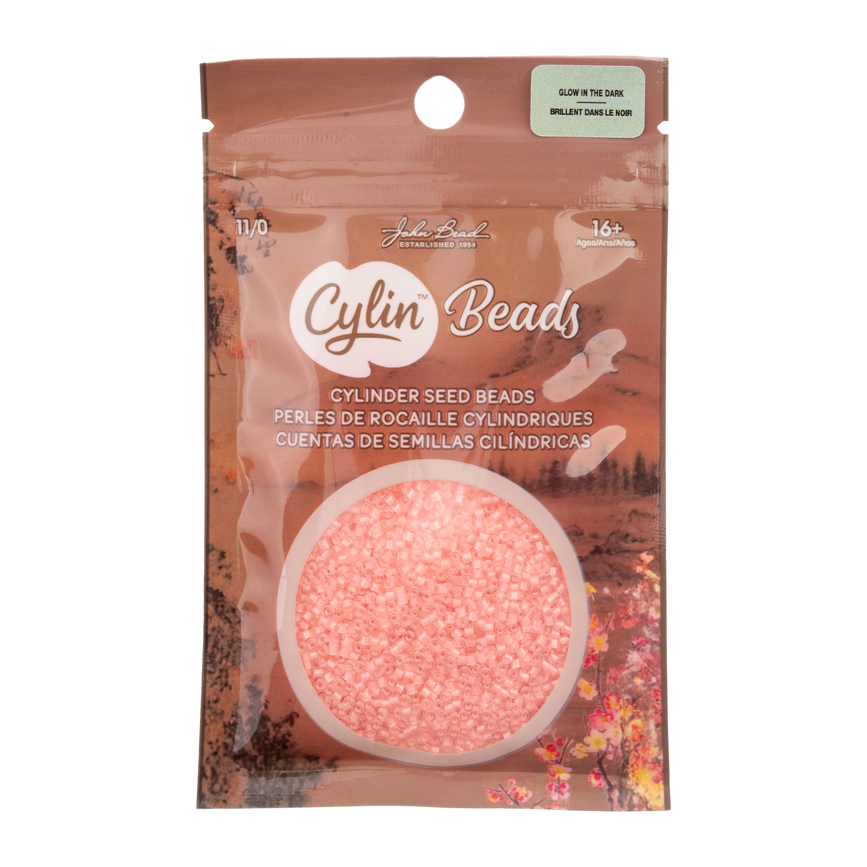 Cylin™ Beads 11/0, CY11-1149 Glow in Dark Coral, 25g - Image 3