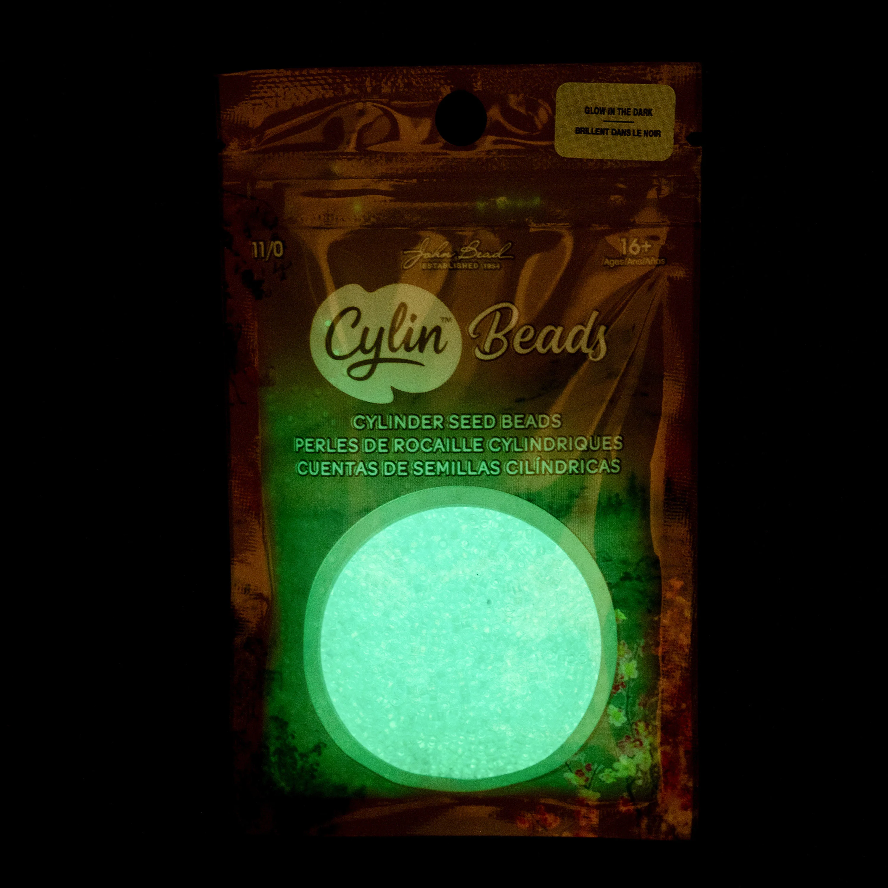 Cylin™ Beads 11/0, CY11-1150 Glow in Dark Blue, 25g - Image 2