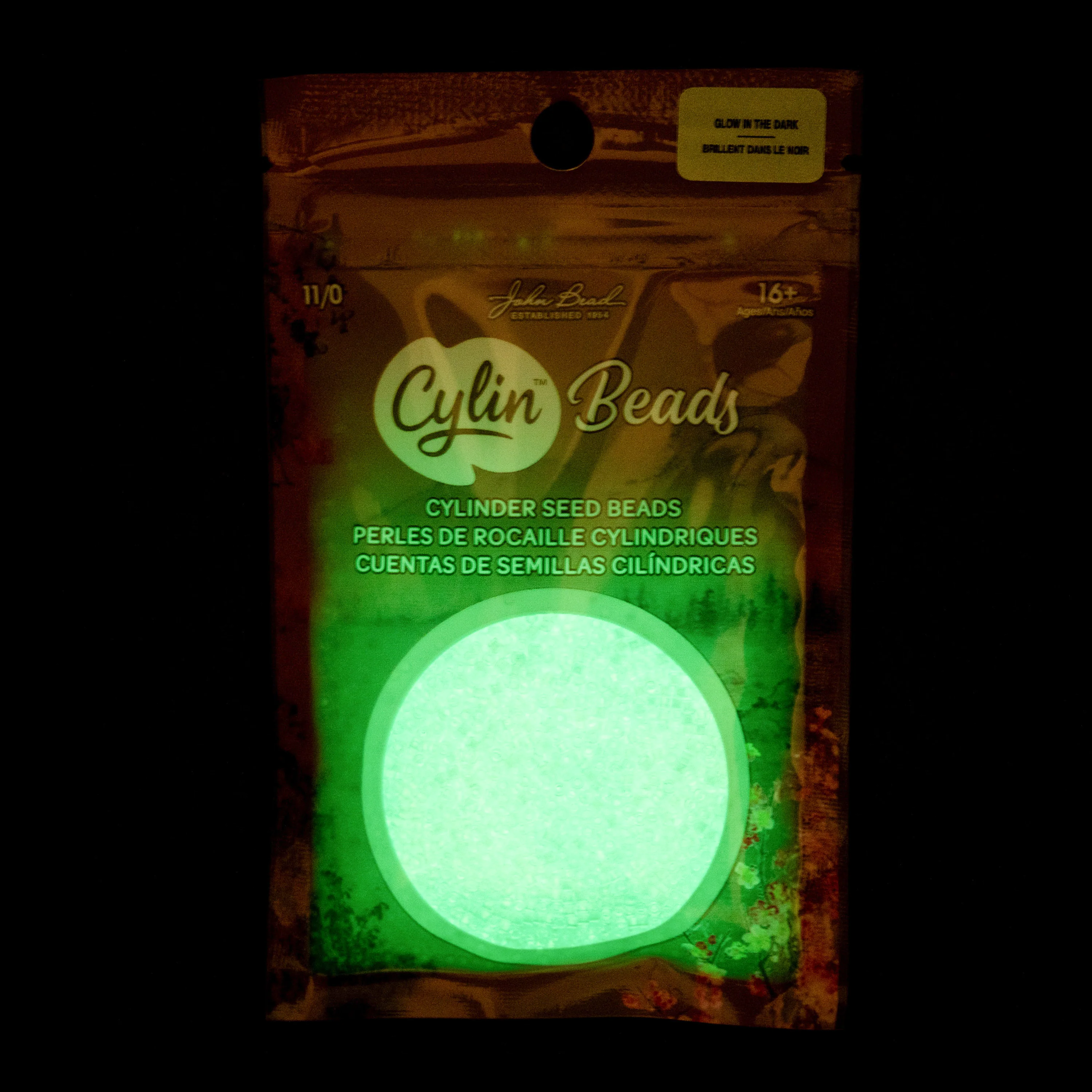 Cylin™ Beads 11/0, CY11-1152 Glow in Dark Turquoise, 25g - Image 2