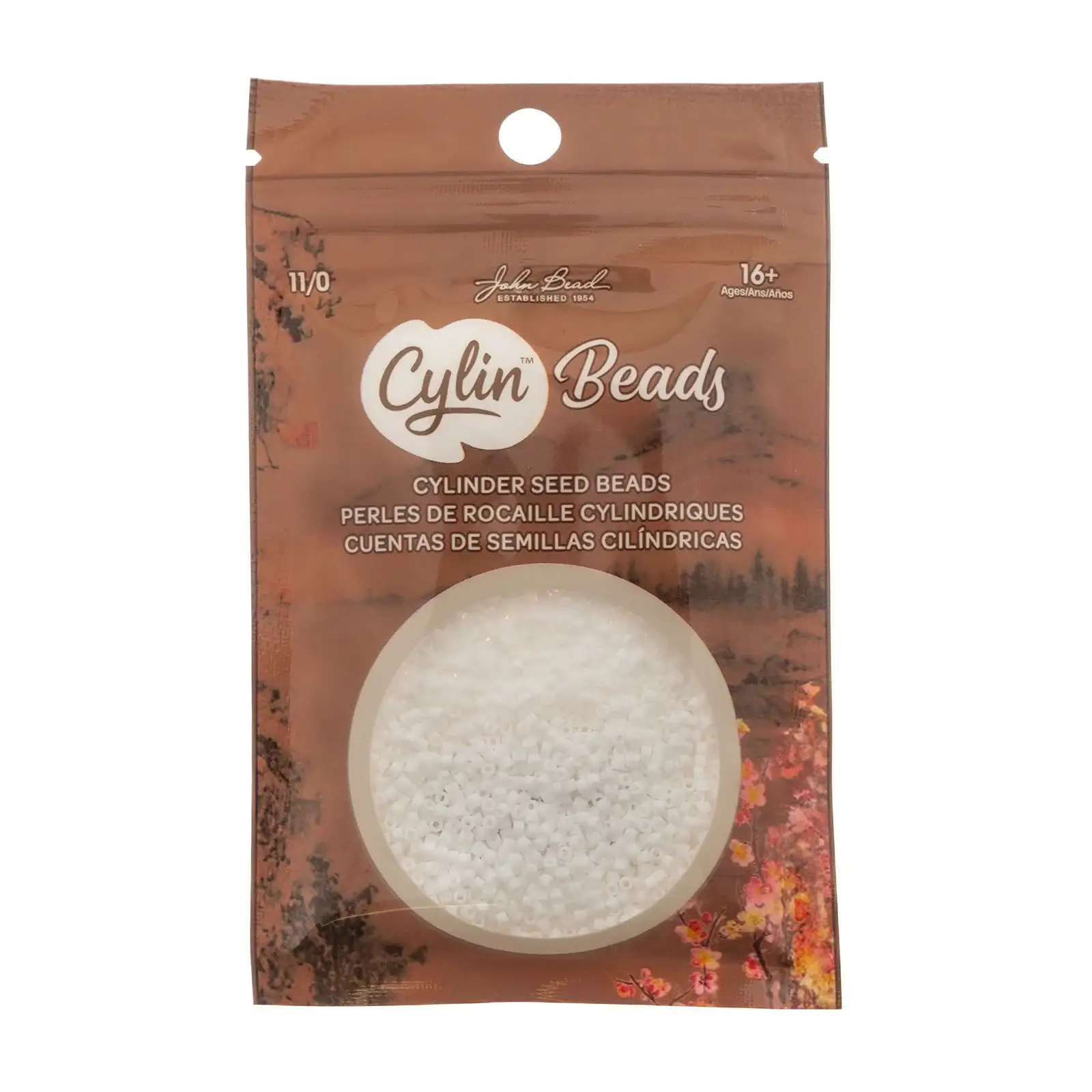 Cylin™ Beads 11/0, CY11-1154 Matte Macaron - White, 25g - Image 2