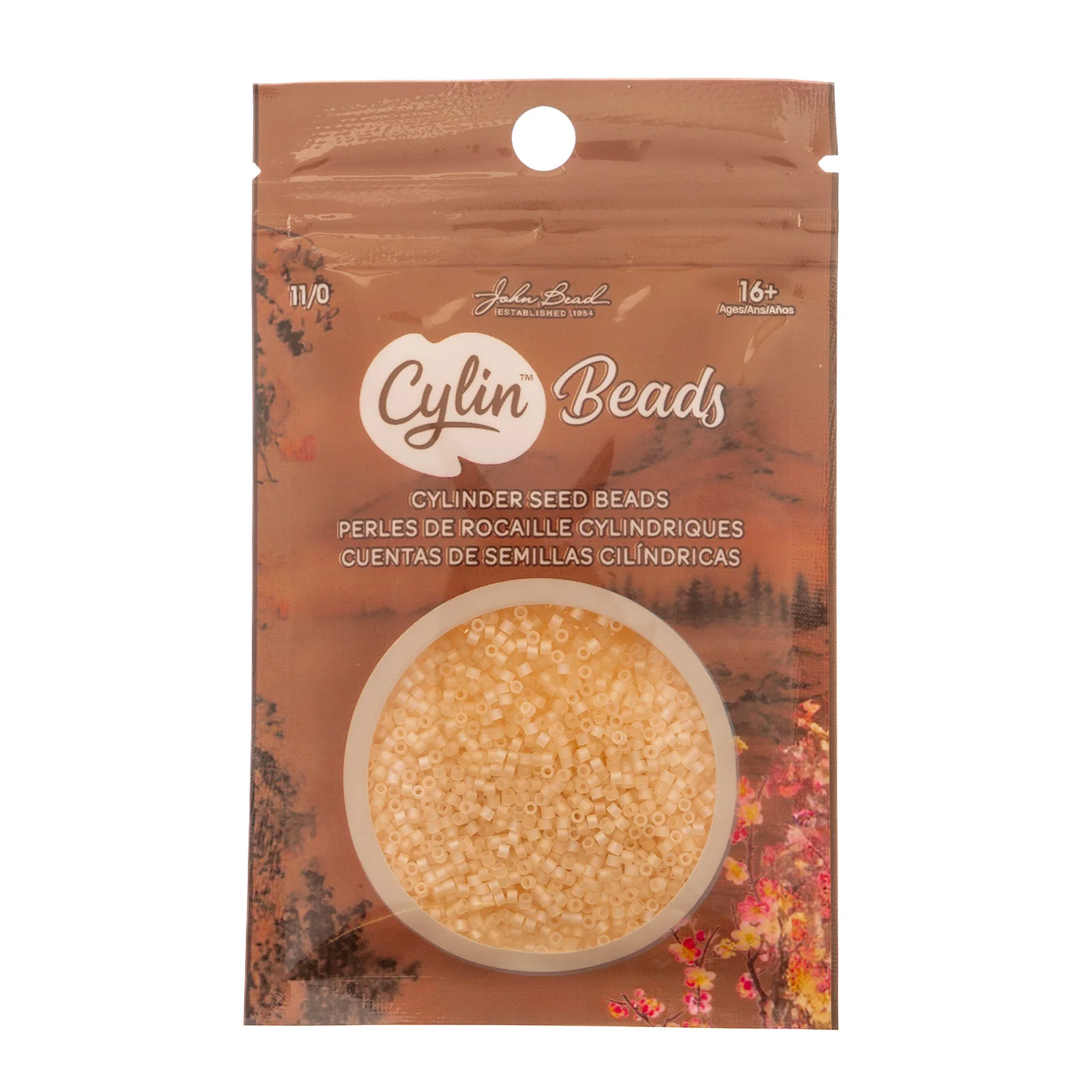 Cylin™ Beads 11/0, CY11-1177 Matte Macaron AB - Light Orange, 25g - Image 2