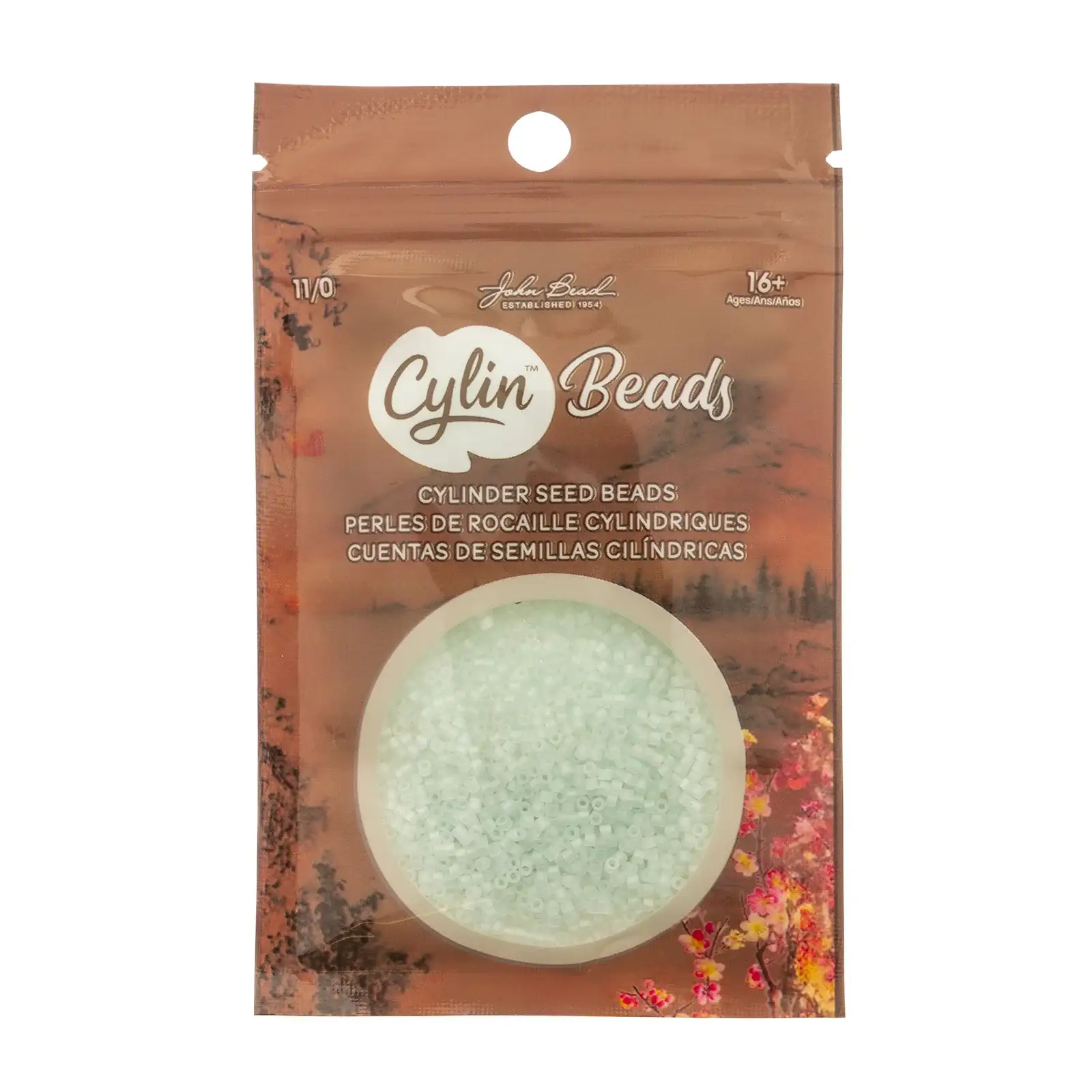 Cylin™ Beads 11/0, CY11-1184 Matte Macaron AB - Crystal Sky, 25g - Image 2