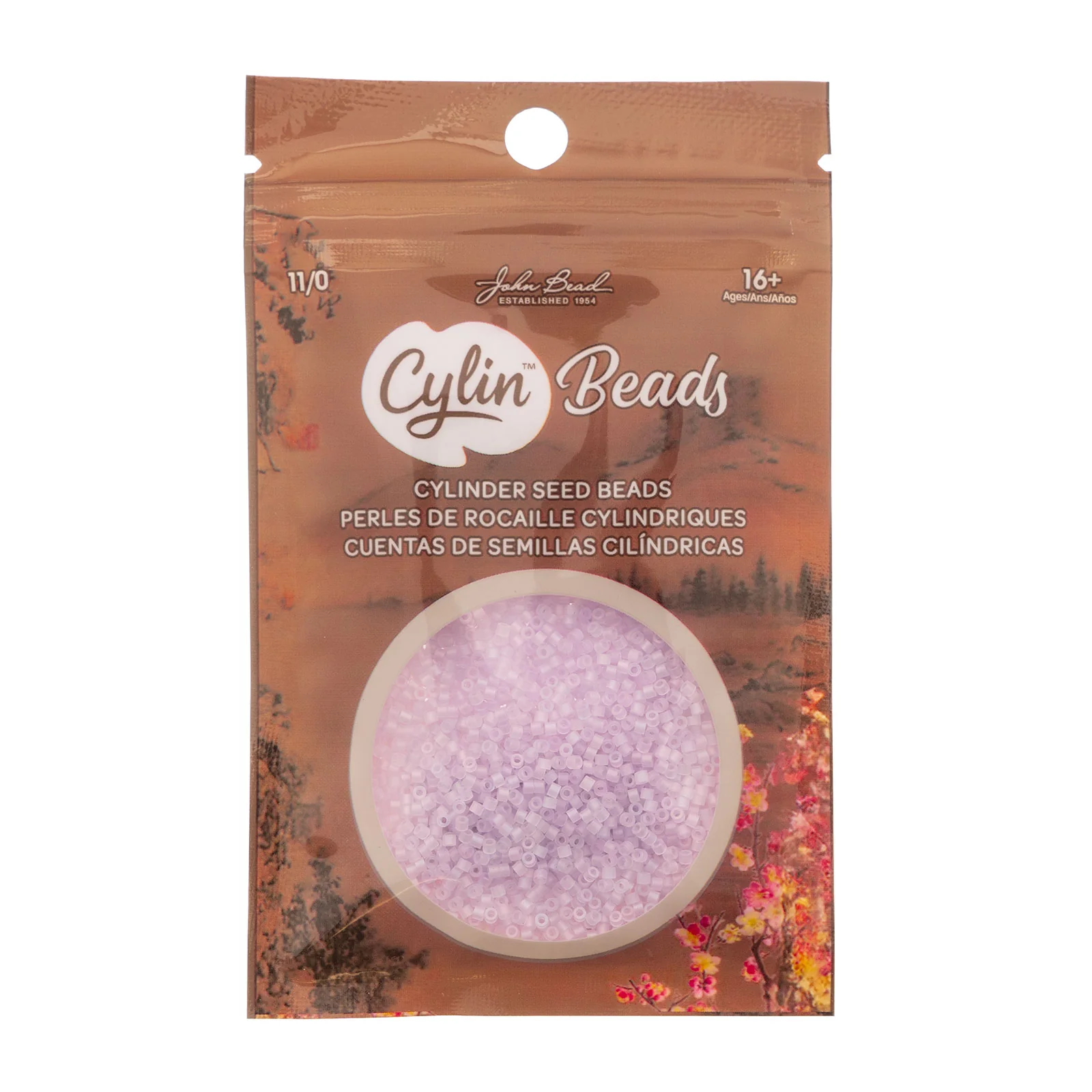 Cylin™ Beads 11/0, CY11-1190 Matte Macaron AB - Lilac Frost, 25g - Image 2