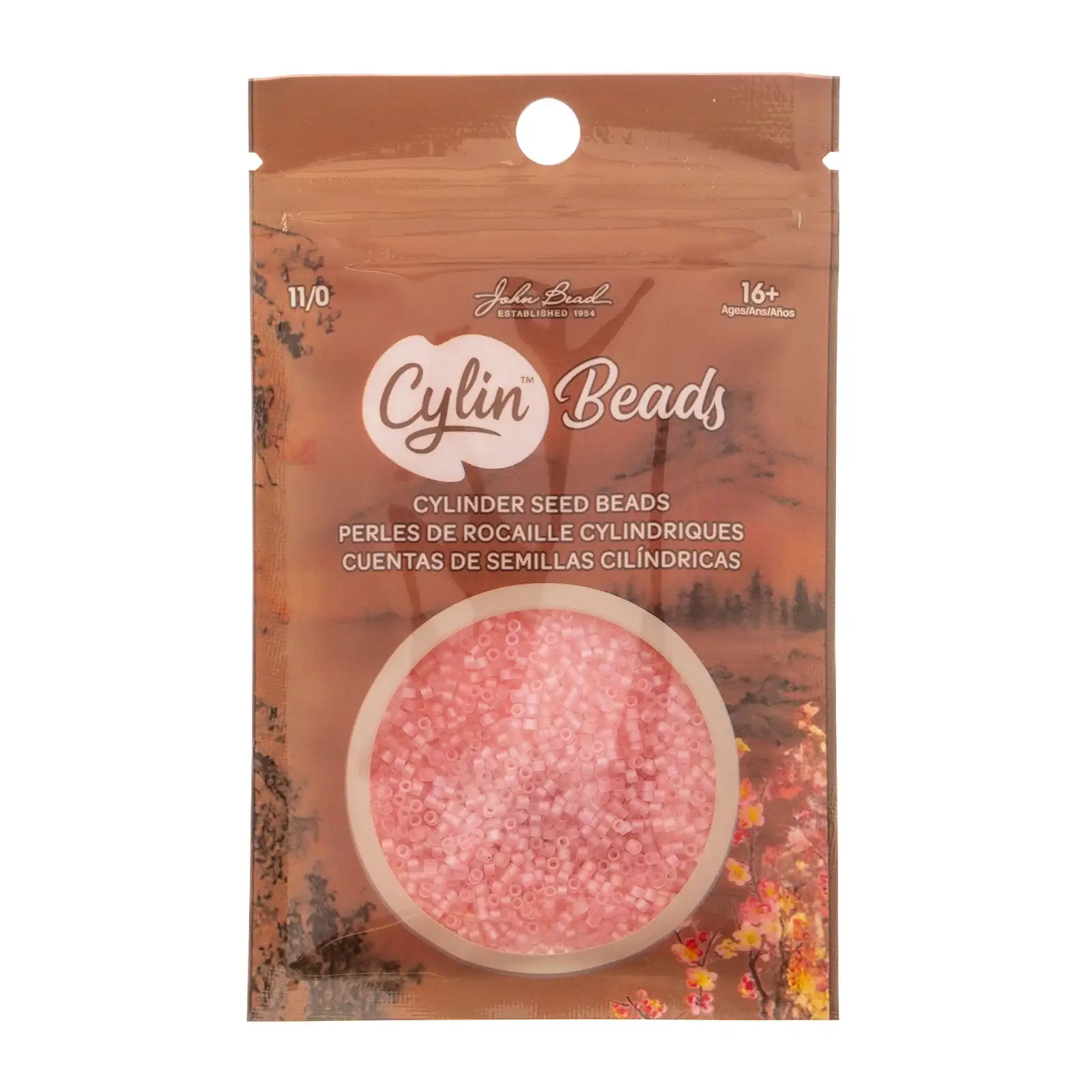 Cylin™ Beads 11/0, CY11-1195 Matte Macaron AB - Light Coral, 25g - Image 2