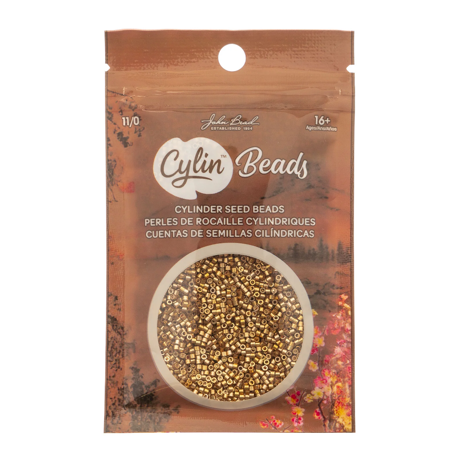Cylin™ Beads 11/0, CY11-1196 Opaque Honey Amber Glow, 25g - Image 2