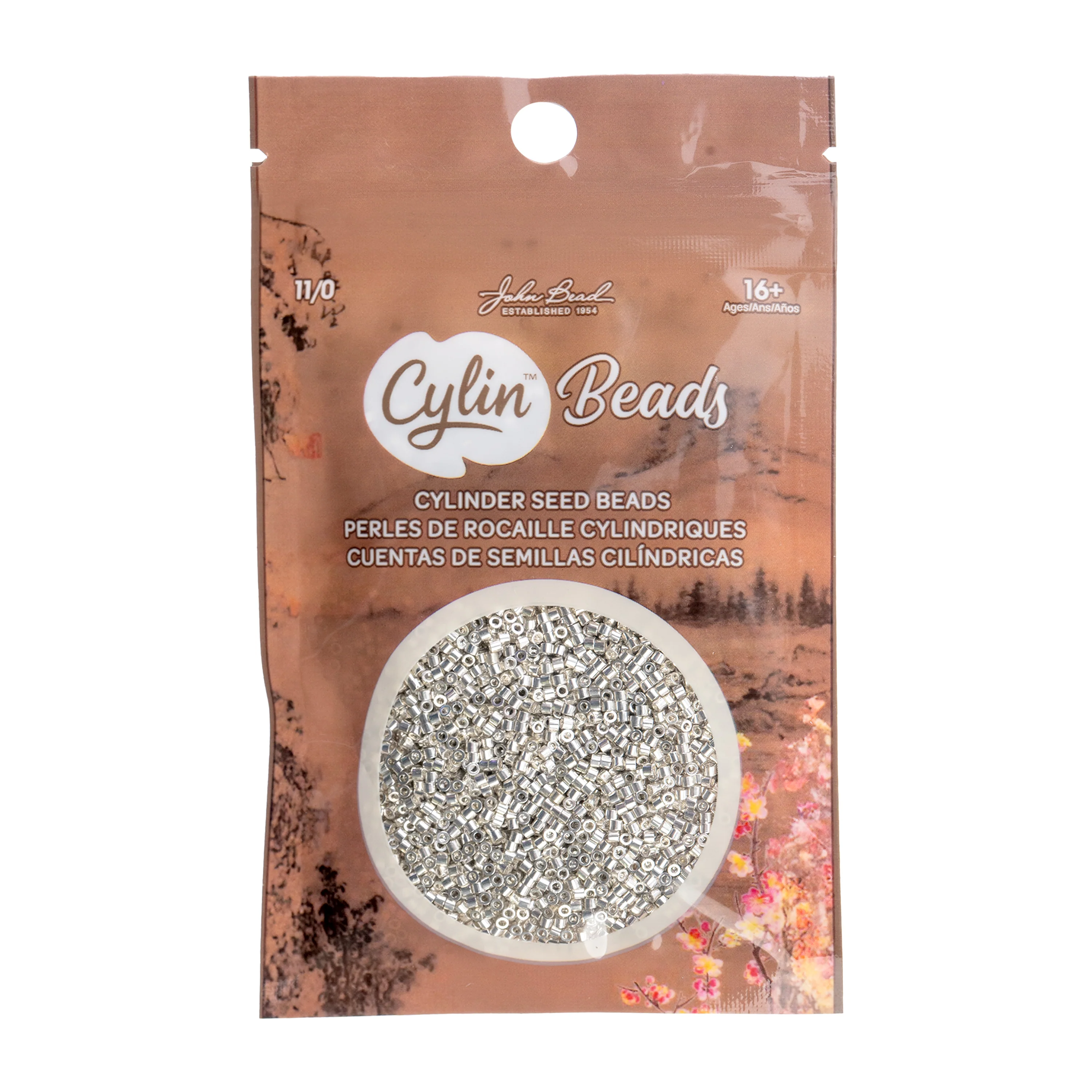 Cylin™ Beads 11/0, CY11-1198 Electro Silver, 25g - Image 2