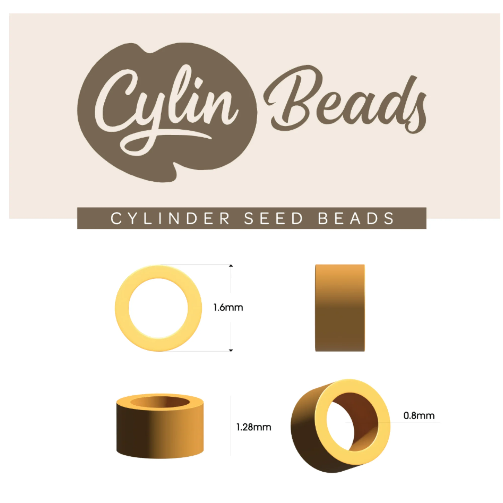 Cylin™ Beads 11/0, CY11-1156 Matte Macaron - Butter Cream, 25g - Image 3