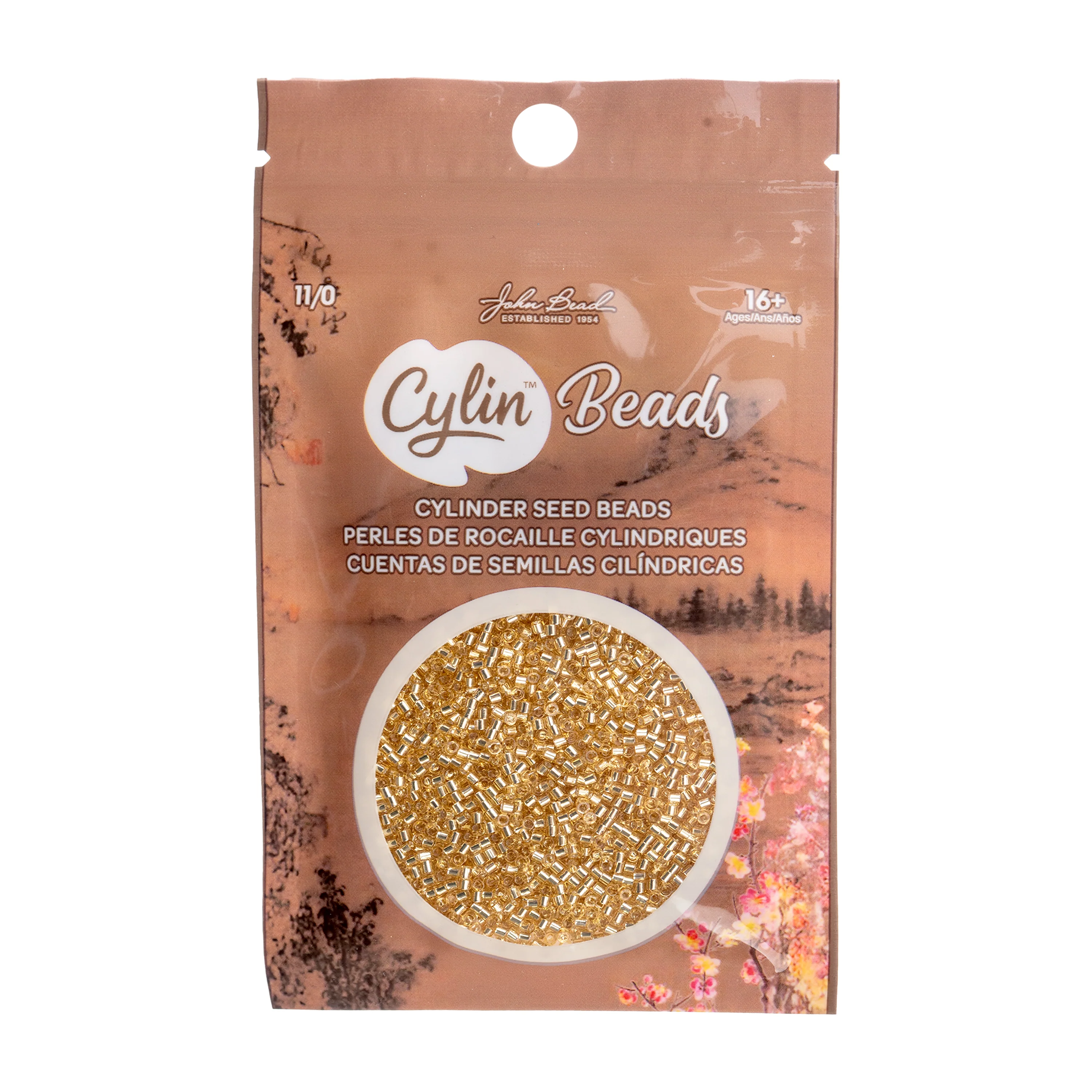 Cylin™ Beads 11/0, CY11-1200 Gold Silver Lined, 25g - Image 2