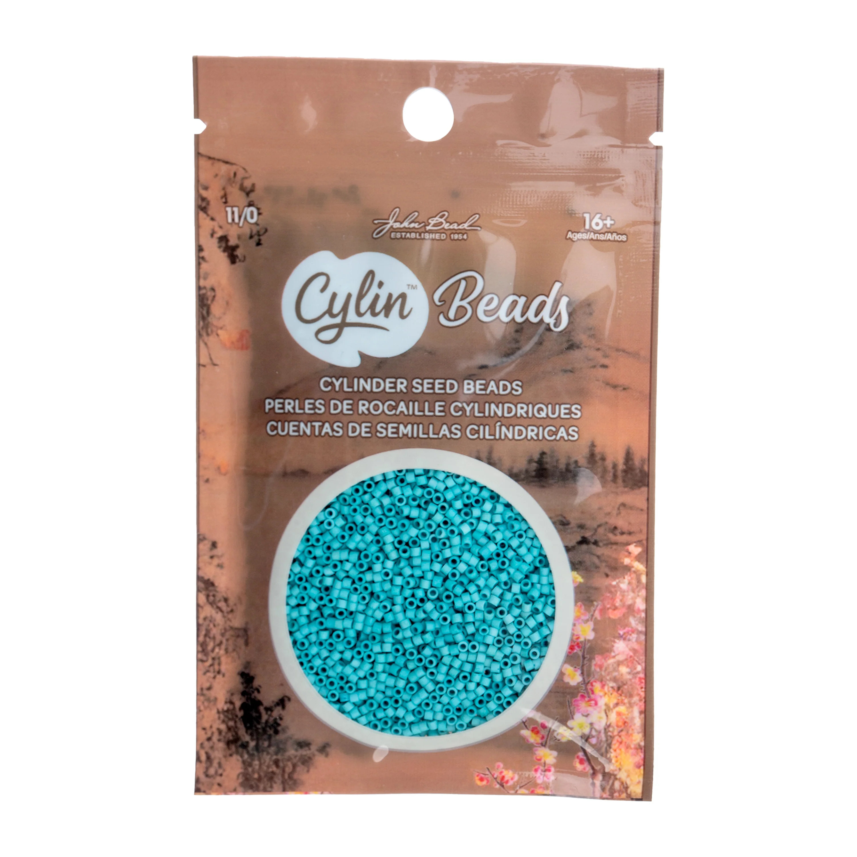Cylin™ Beads 11/0, CY11-1212 Opaque Turquoise Green Matte, 25g - Image 2