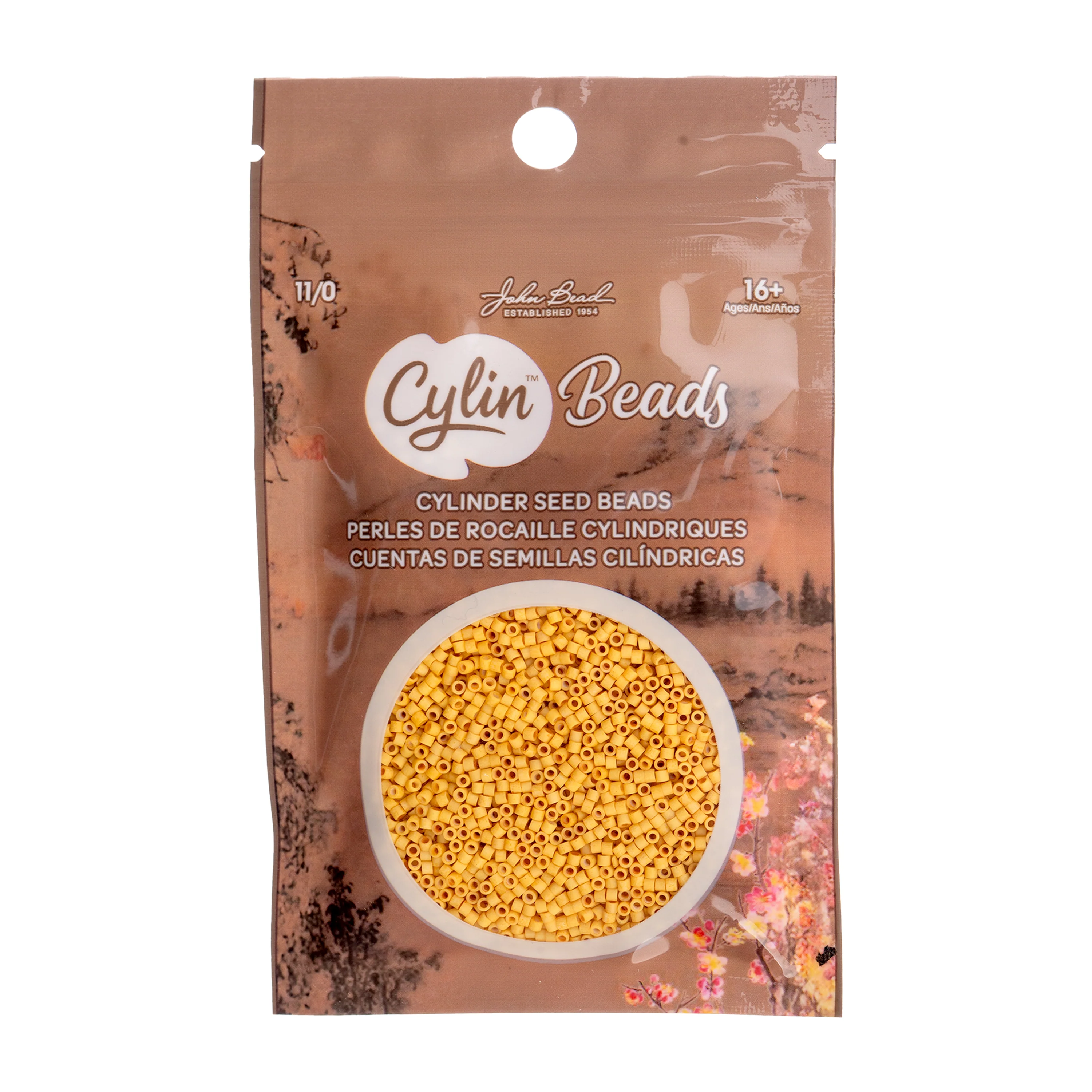 Cylin™ Beads 11/0, CY11-1224 Honeyglass Matte, 25g - Image 2