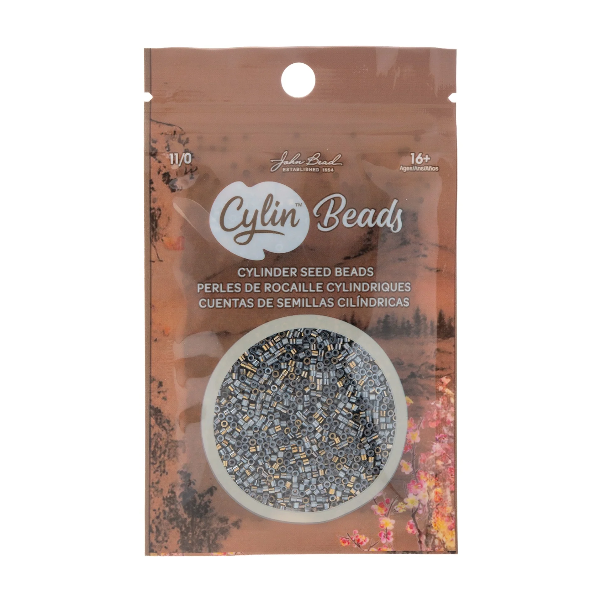 Cylin™ Beads 11/0, CY11-1230 Gilded Halo Antique Silver, 25g - Image 2