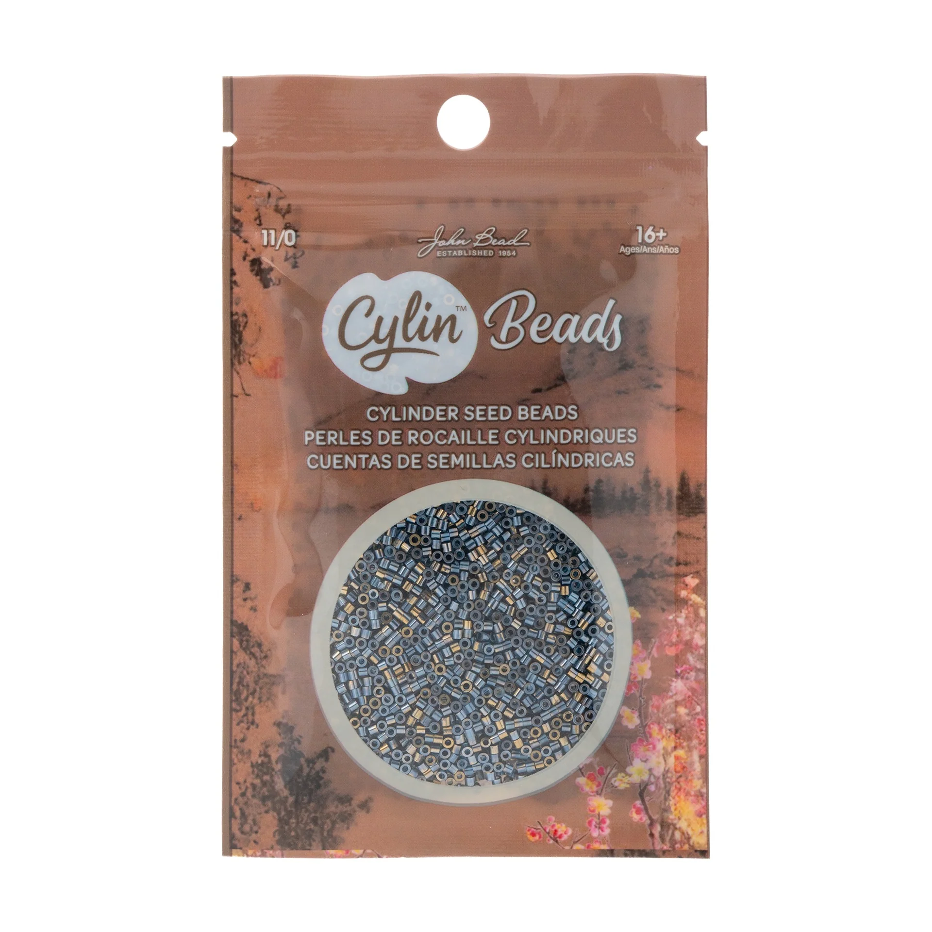 Cylin™ Beads 11/0, CY11-1232 Gilded Halo Dark Sapphire, 25g - Image 2