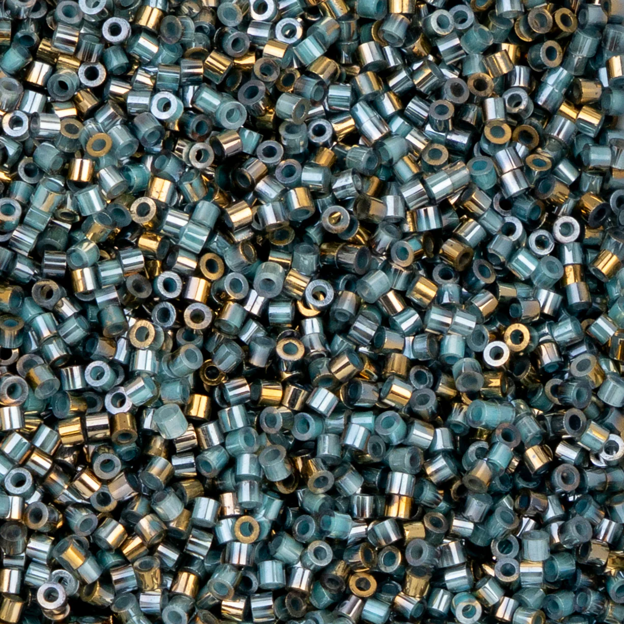 Cylin™ Beads 11/0, CY11-1235 Gilded Halo Crystal Aqua, 25g
