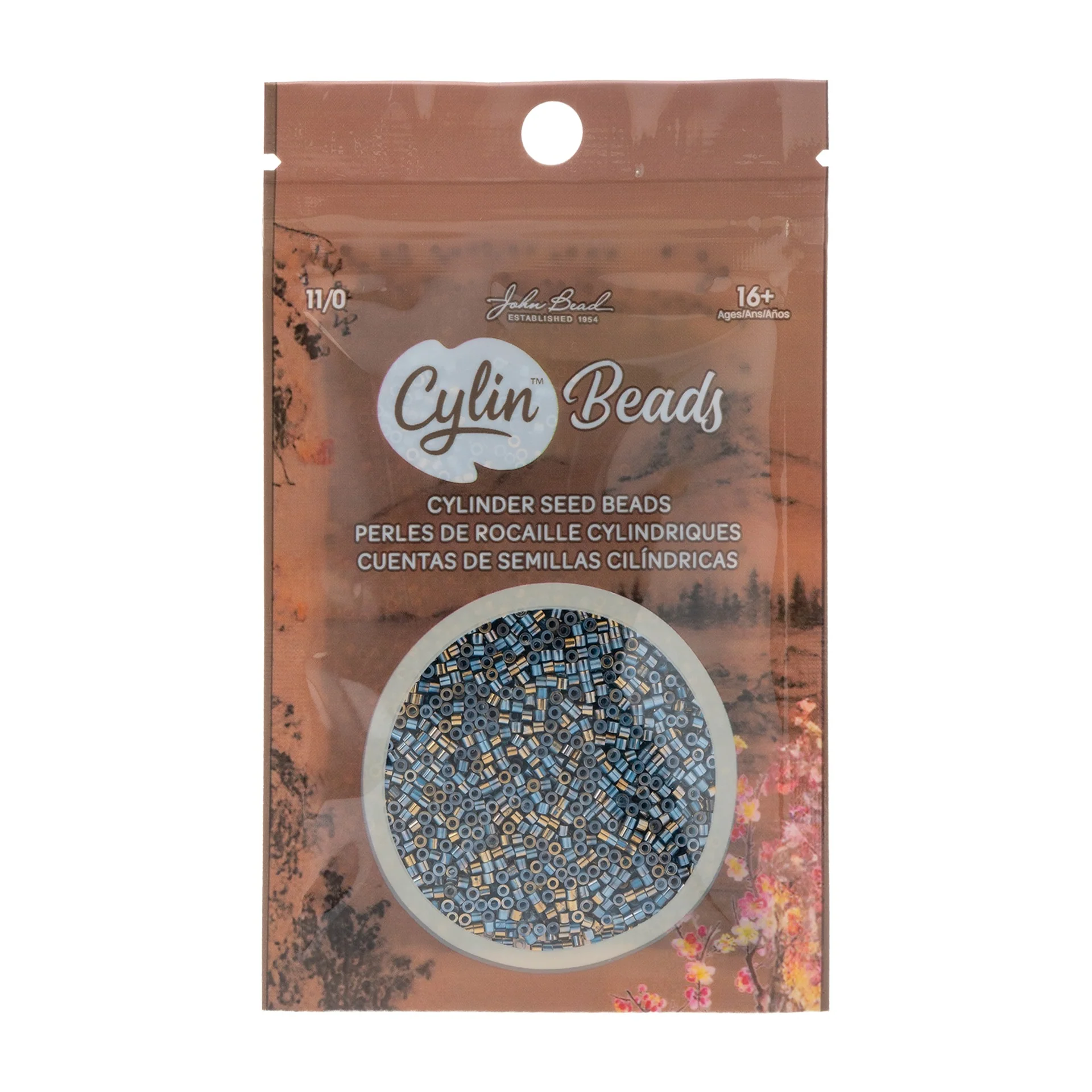 Cylin™ Beads 11/0, CY11-1238 Gilded Halo Blue Flame, 25g - Image 2