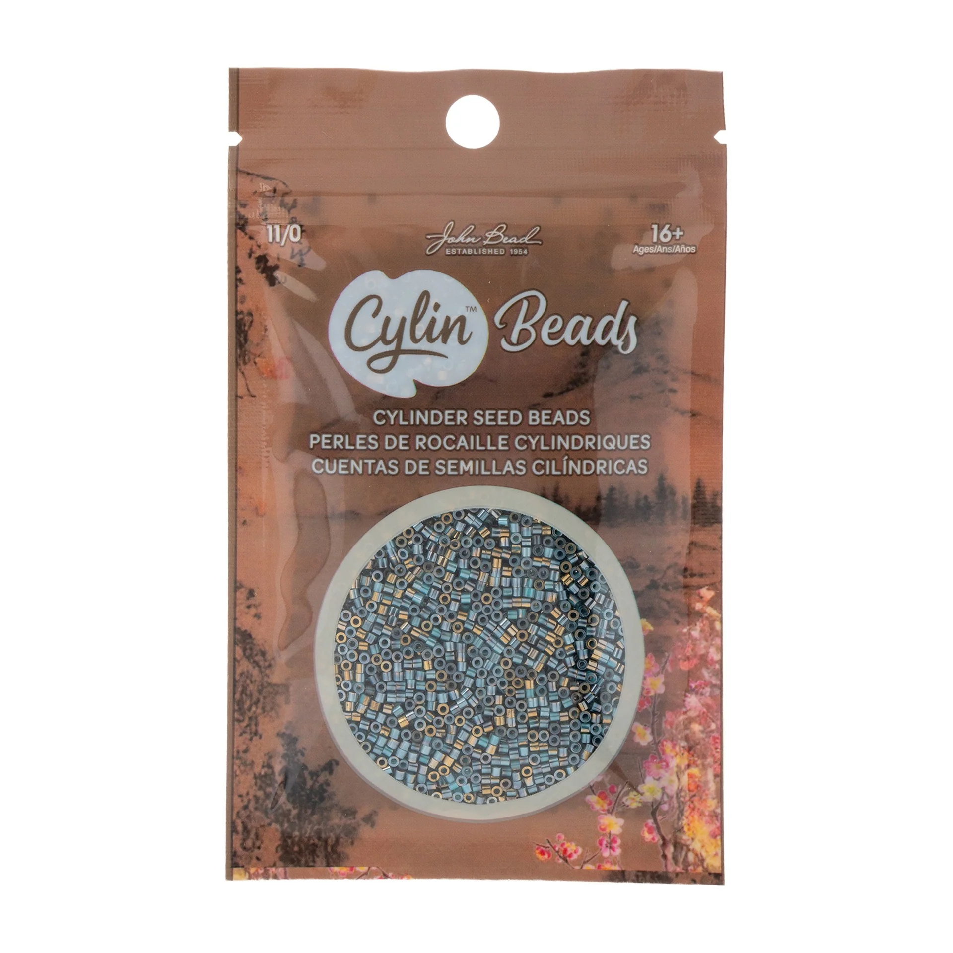 Cylin™ Beads 11/0, CY11-1237 Gilded Halo Frosted Blue, 25g - Image 2