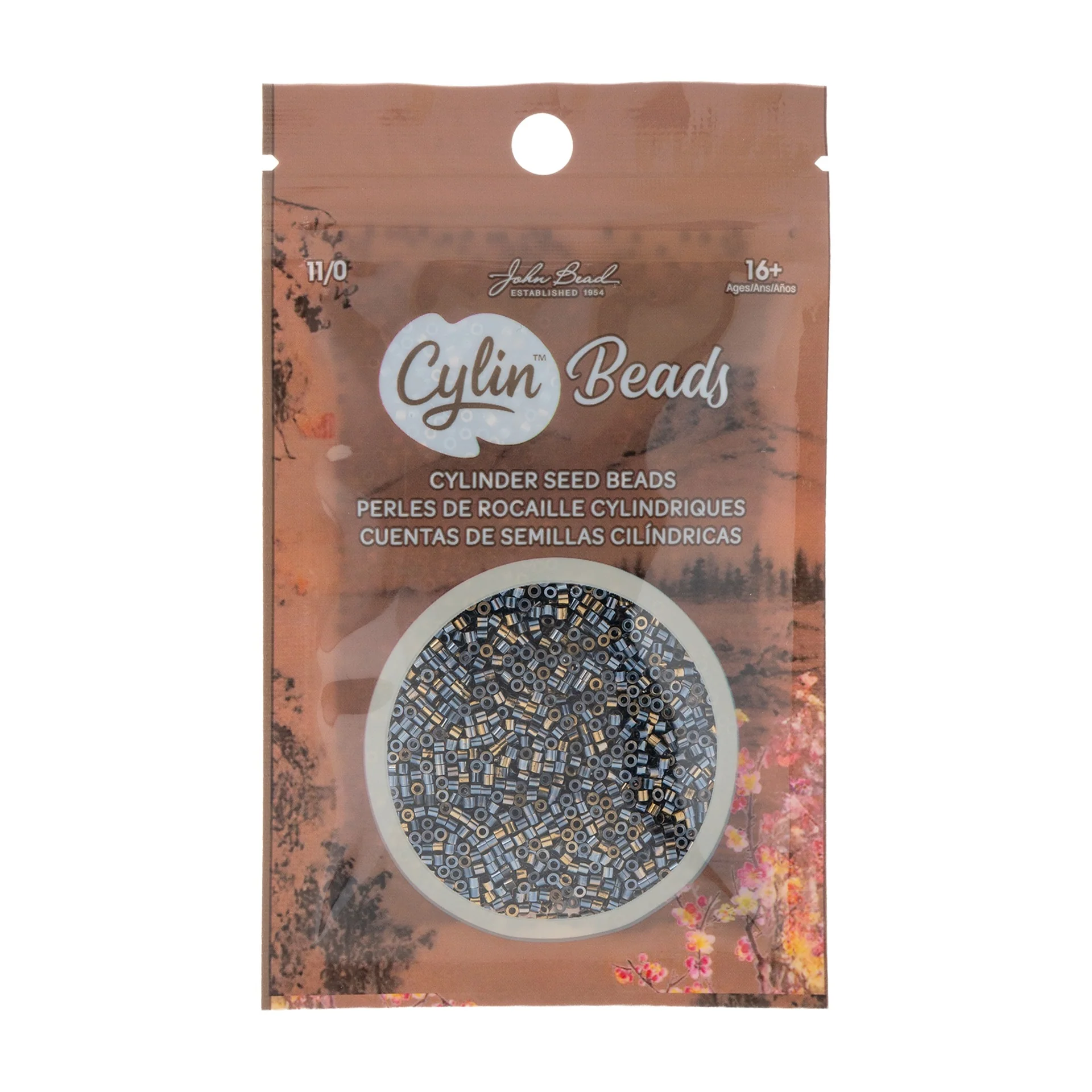 Cylin™ Beads 11/0, CY11-1240 Gilded Halo Gunmetal, 25g - Image 2